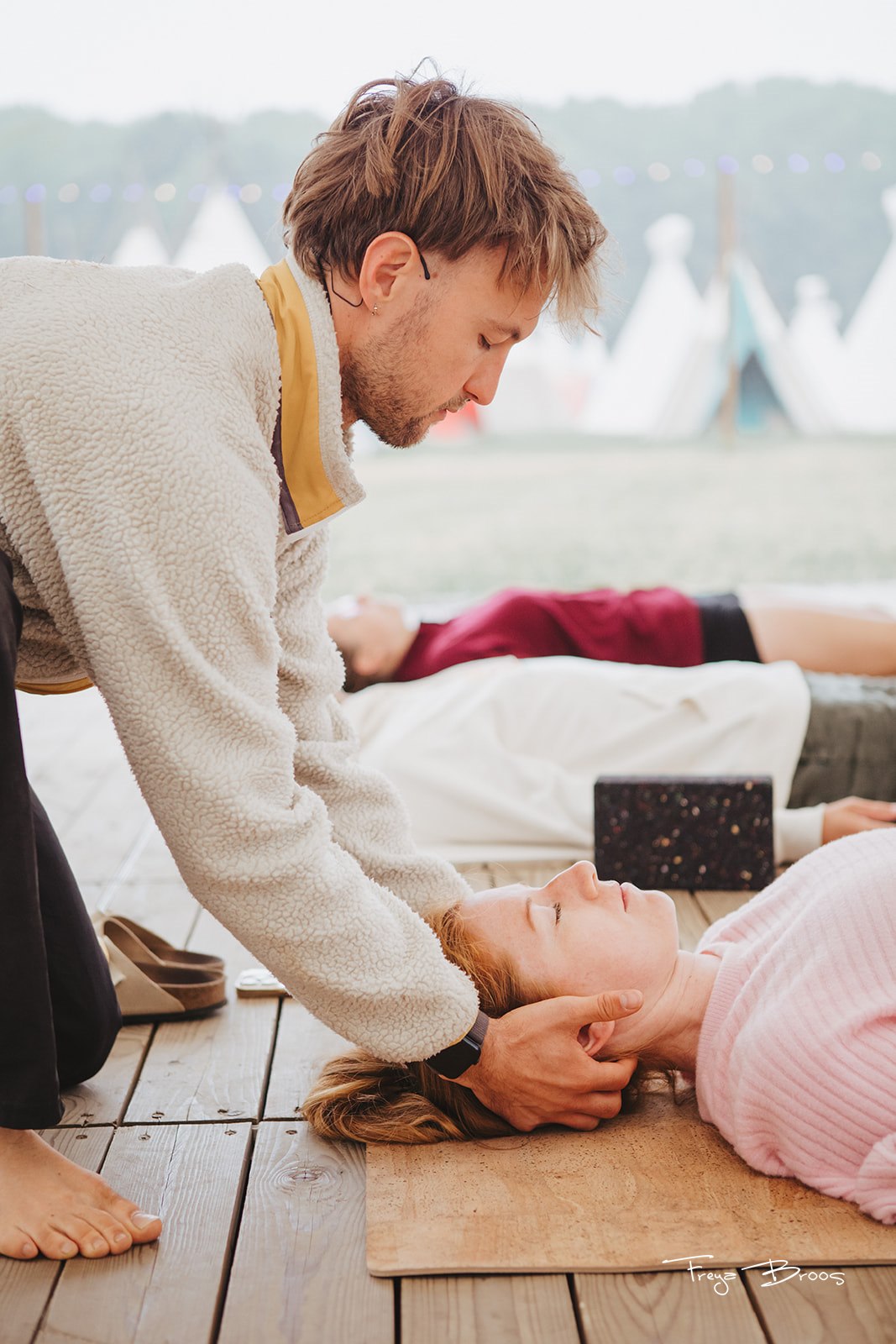 Festival Dome Teacher Supporting Head