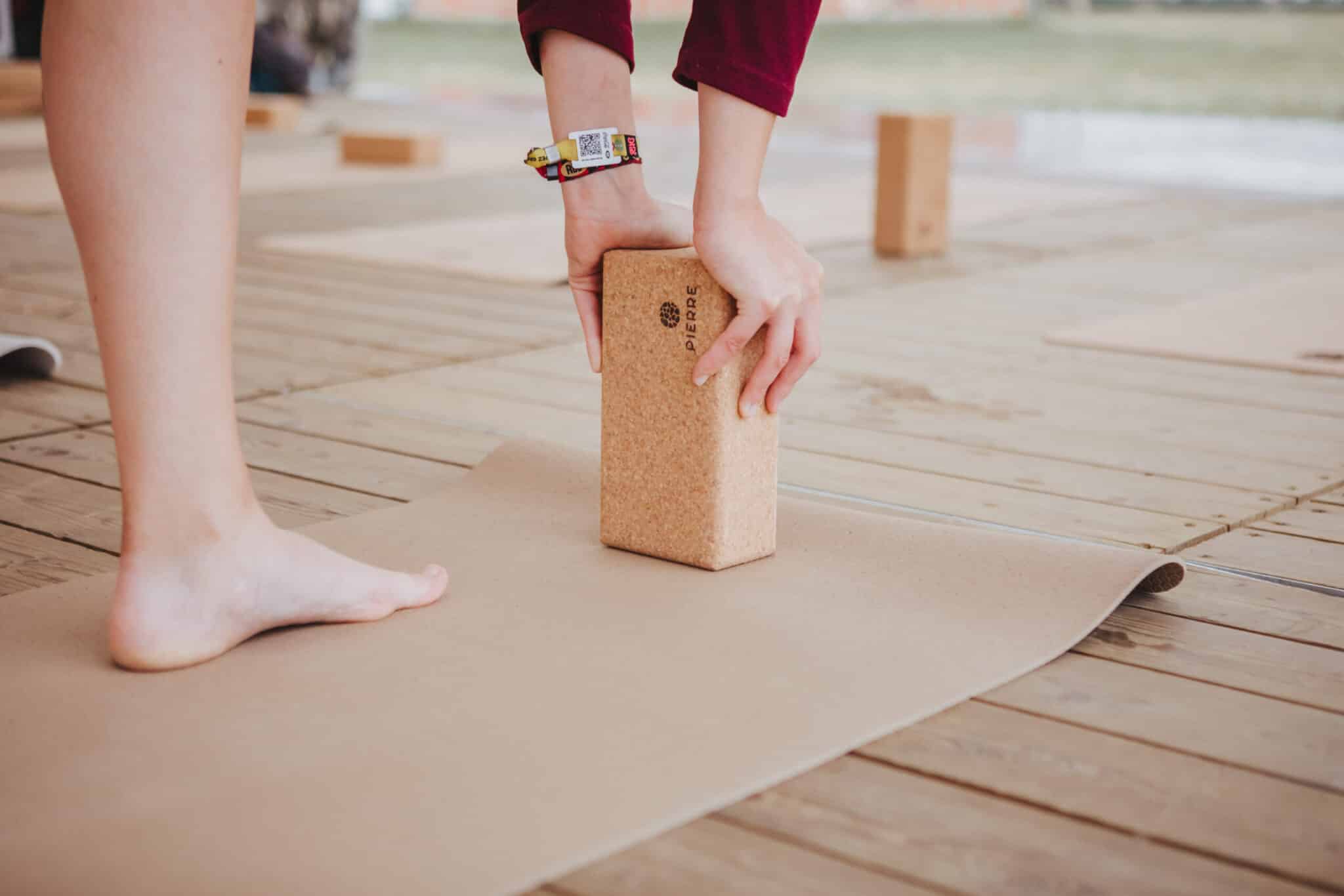 Yoga Practice With PIERRE Cork Block