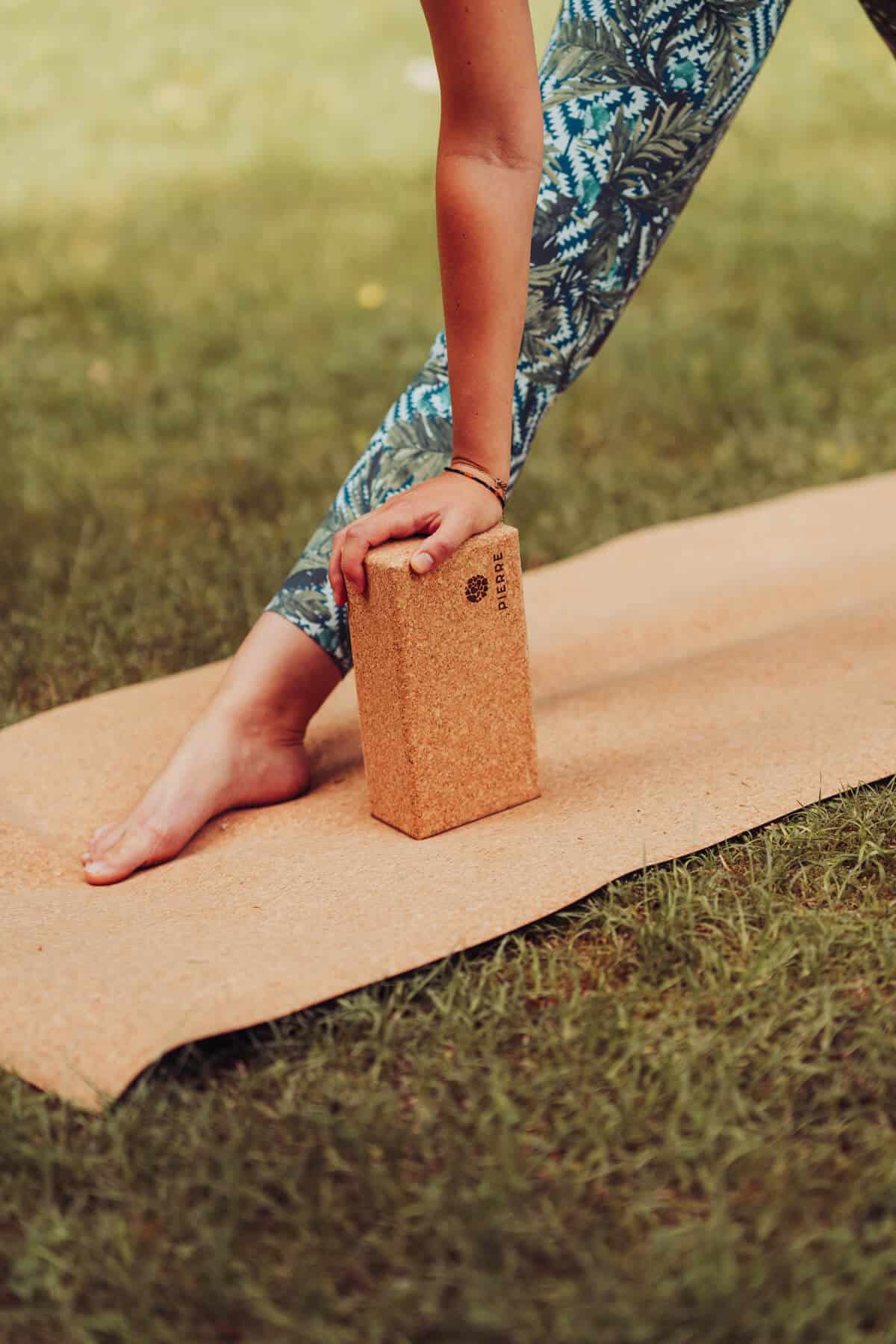 Yoga Practice With PIERRE Cork Block