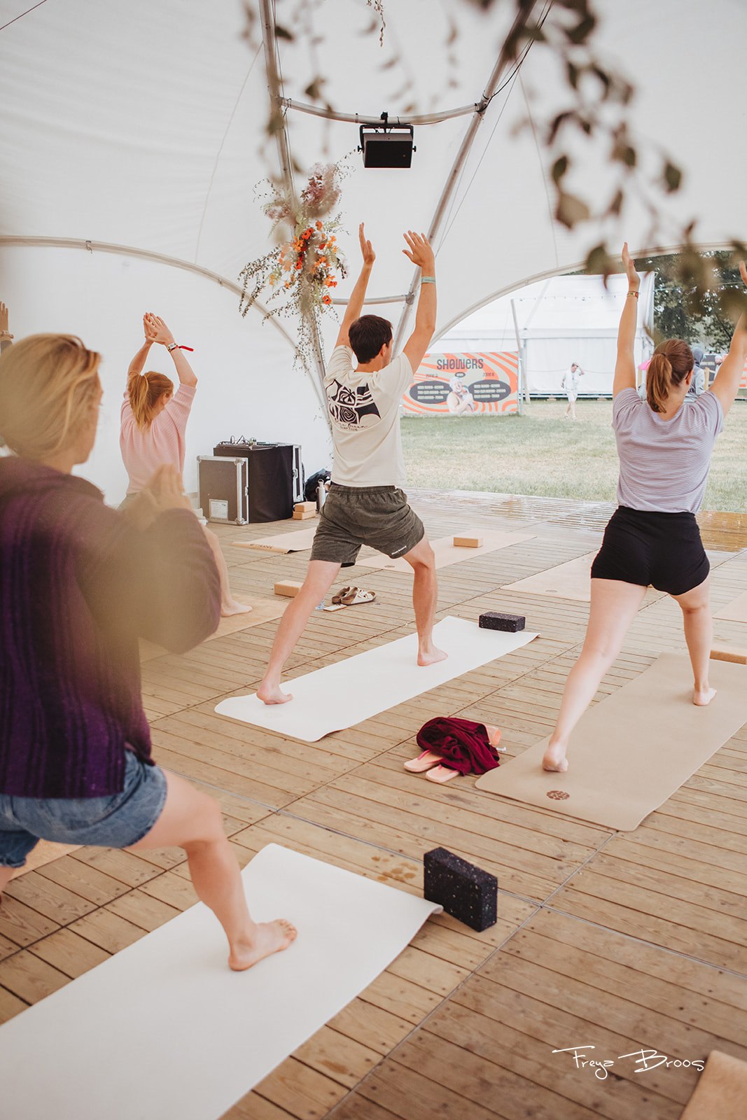 Festival Dome Standing Class Arms Up