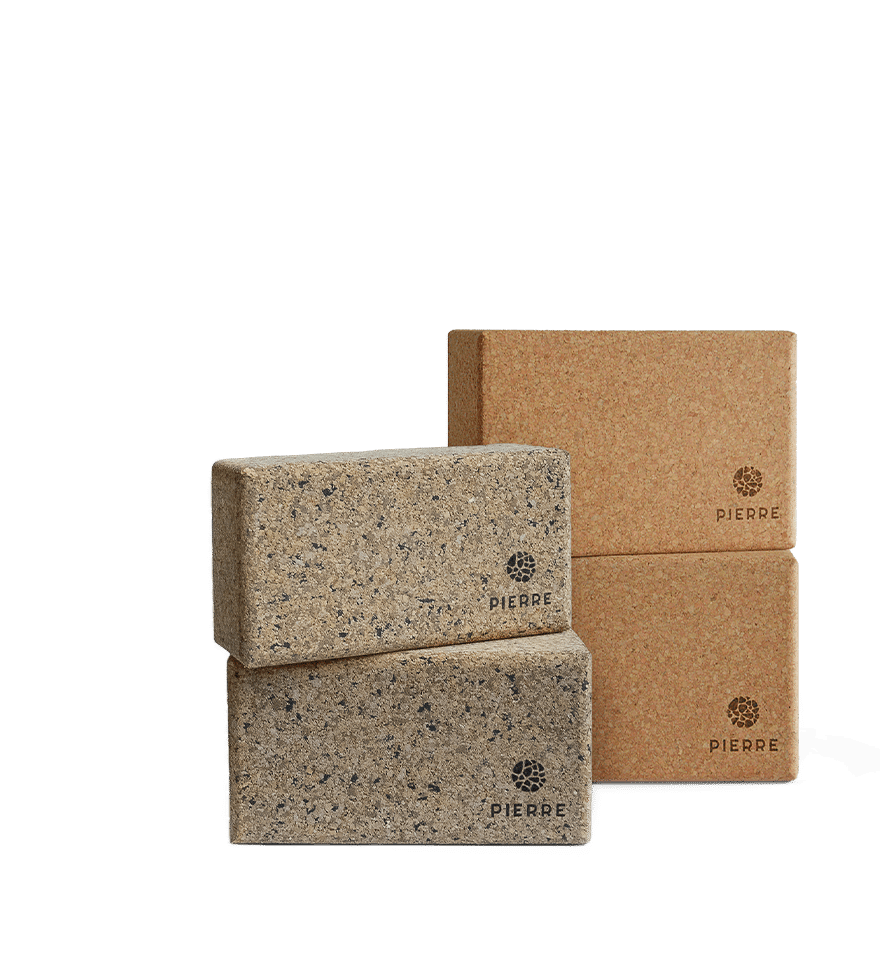 PIERRE Recycled And Cork Yoga Blocks