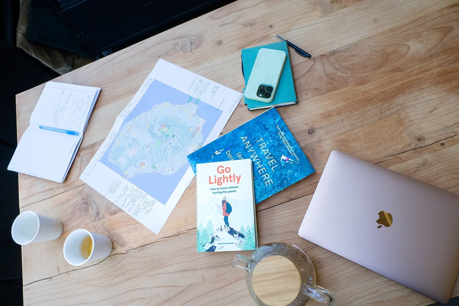 Travel Planning Stationery and Laptop Desk