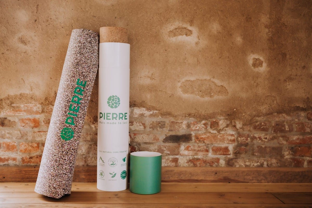 PIERRE Recycled Yoga Mat and Packaging