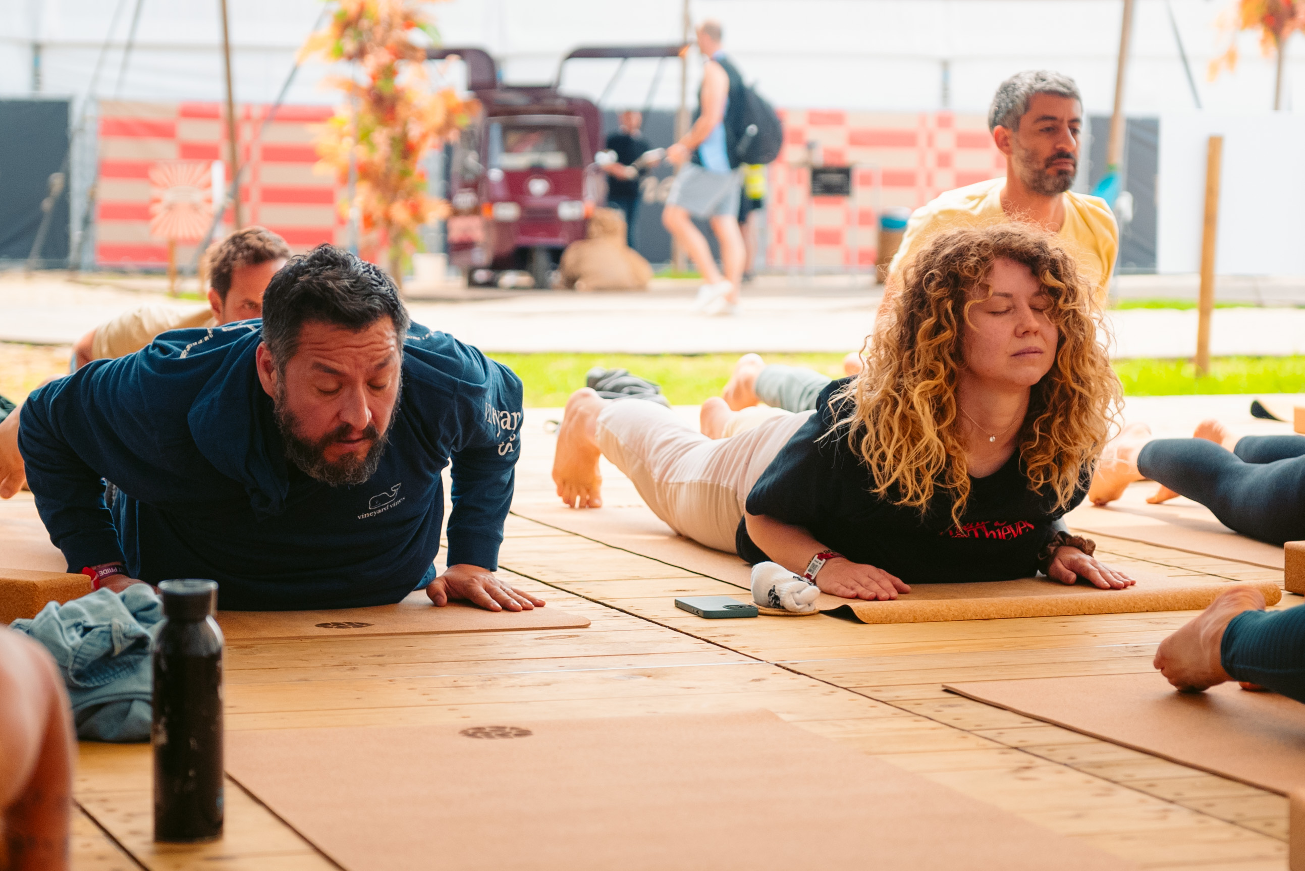 Rock Werchter Couple Stretching Outdoor