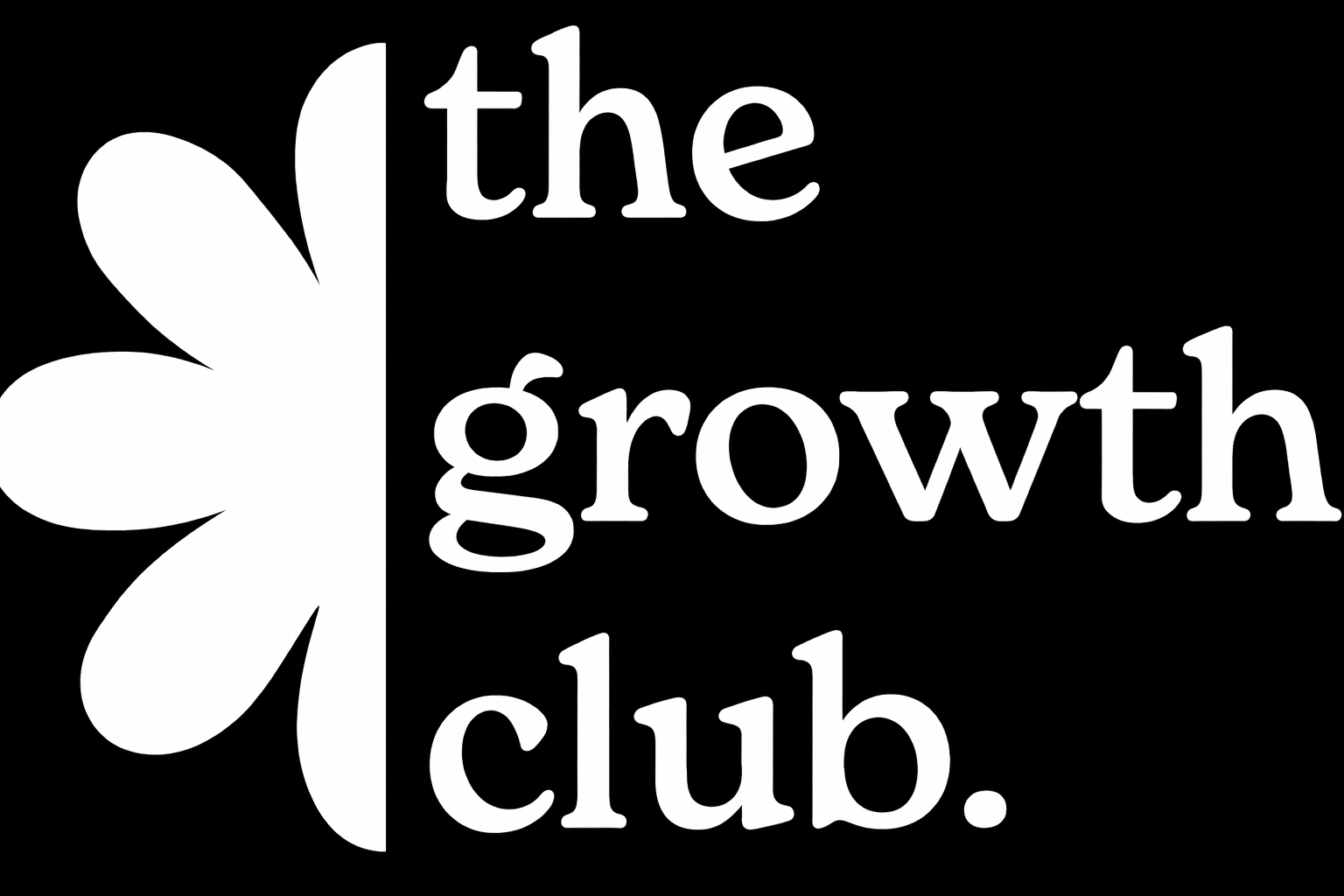 The Growth Club White Text Logo