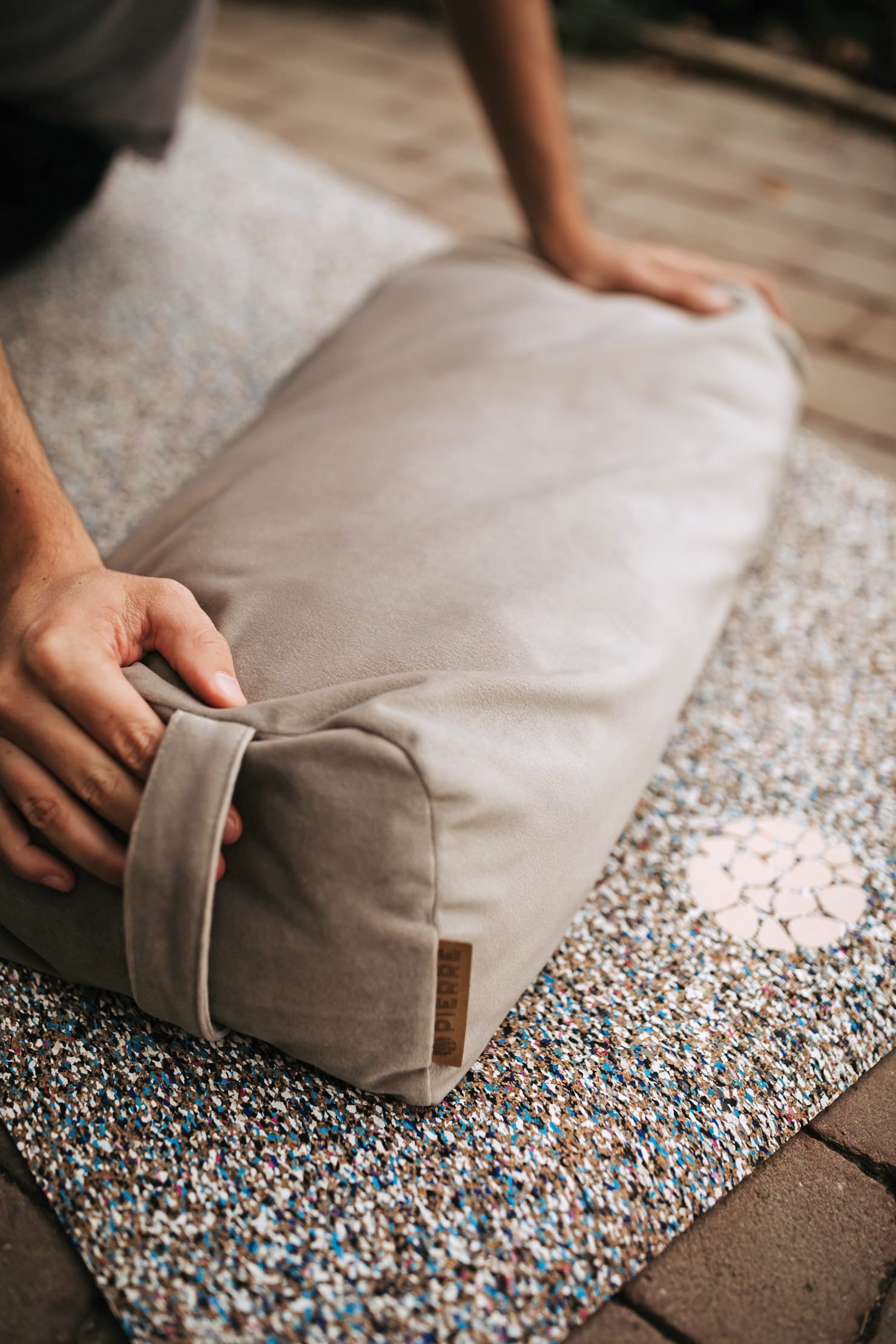 PIERRE Yoga Bolster On Mat