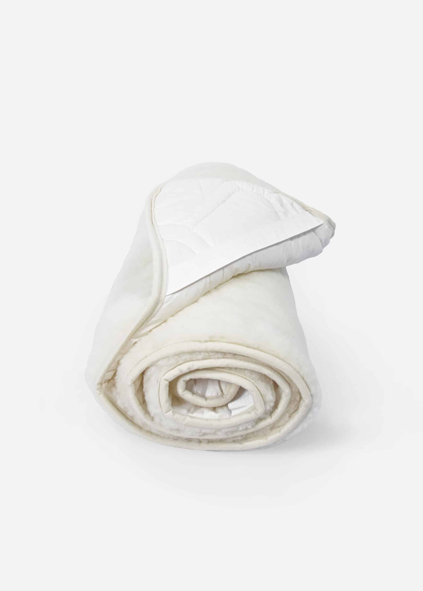 Rolled White Wool Yoga Mat PIERRE