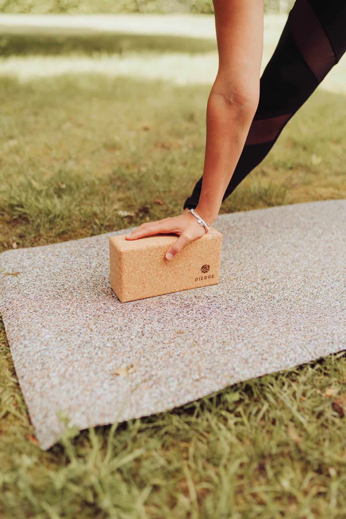 Yoga Practice With PIERRE Cork Block