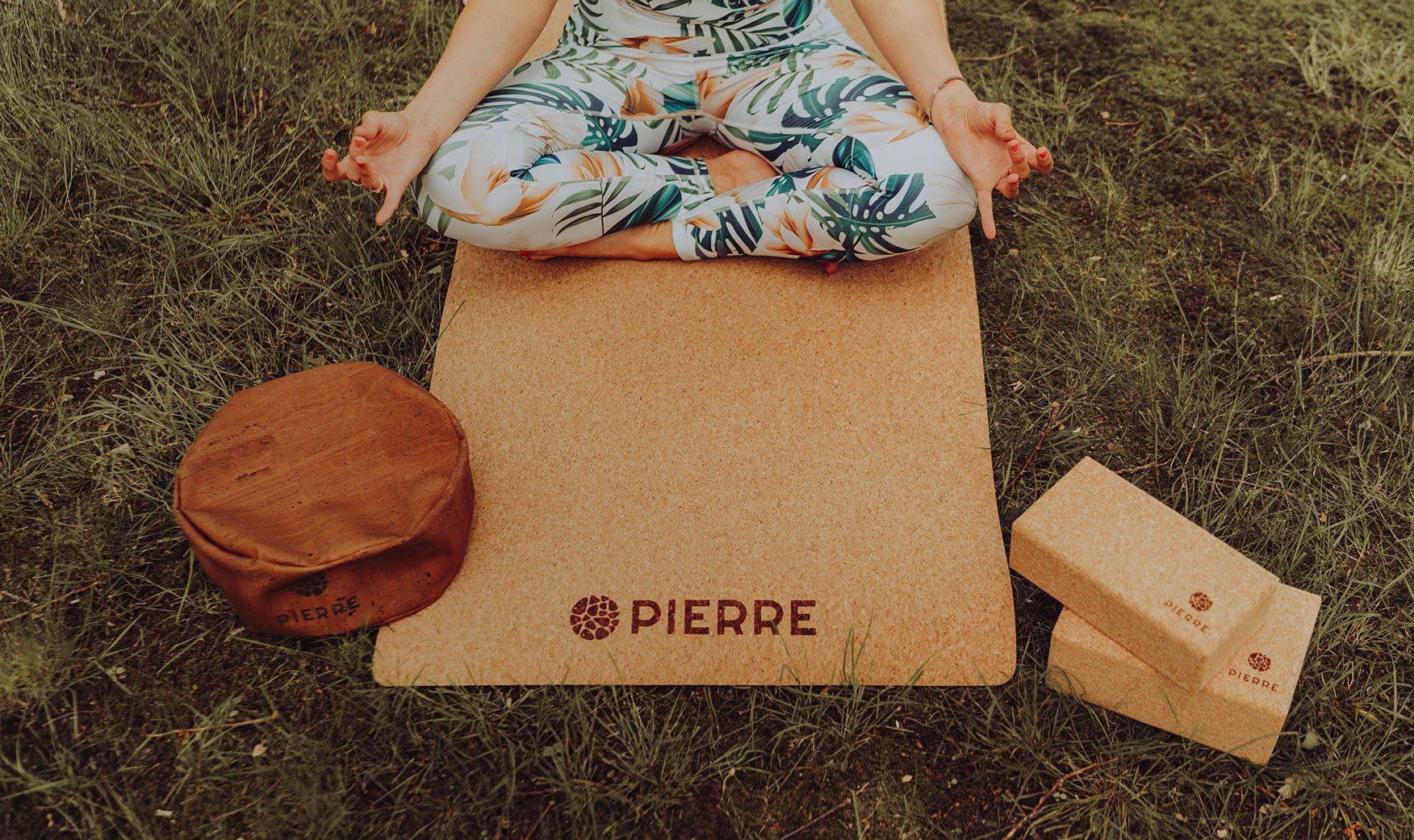 Yoga Practice With PIERRE Cork Equipment