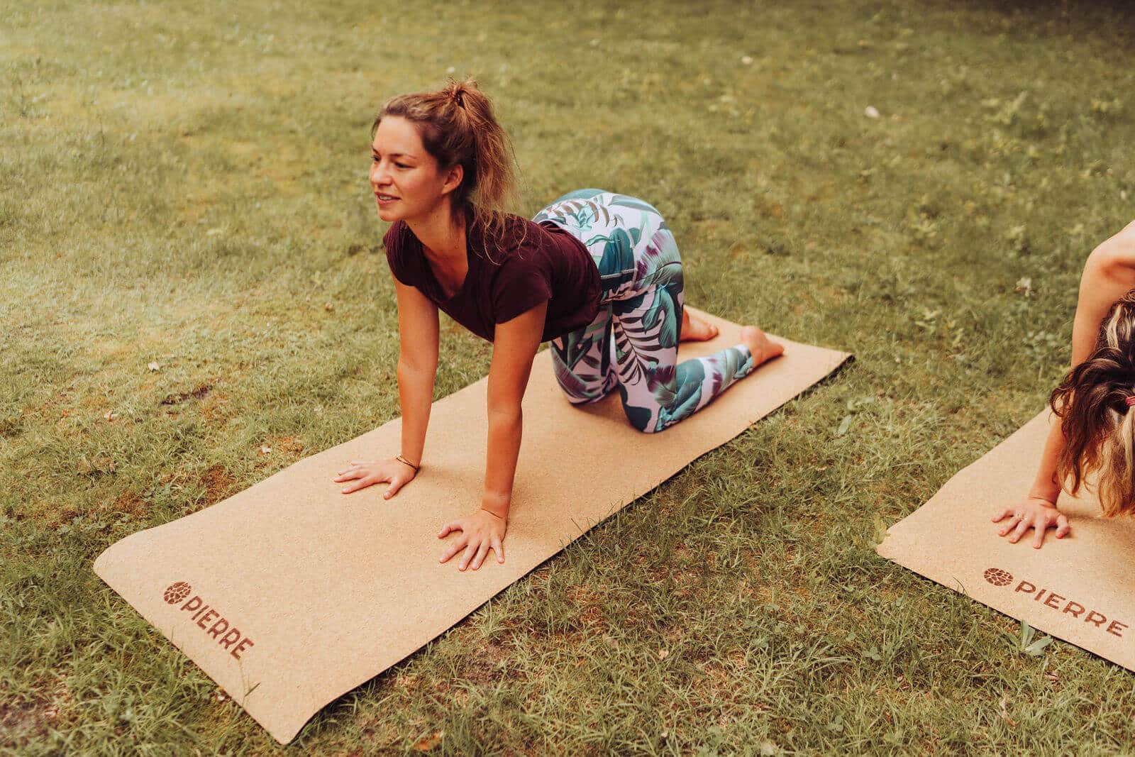 Outdoor Yoga on PIERRE Cork Mats