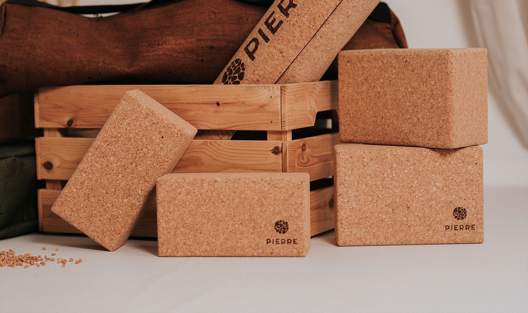 PIERRE Sustainable Cork Yoga Blocks