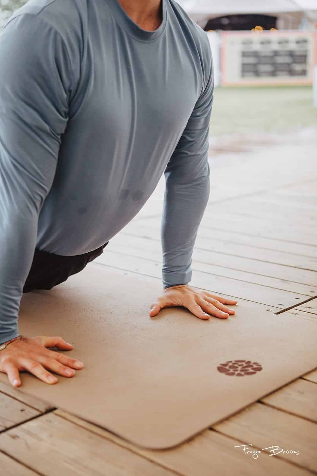 Yoga Practice On PIERRE Cork Mat