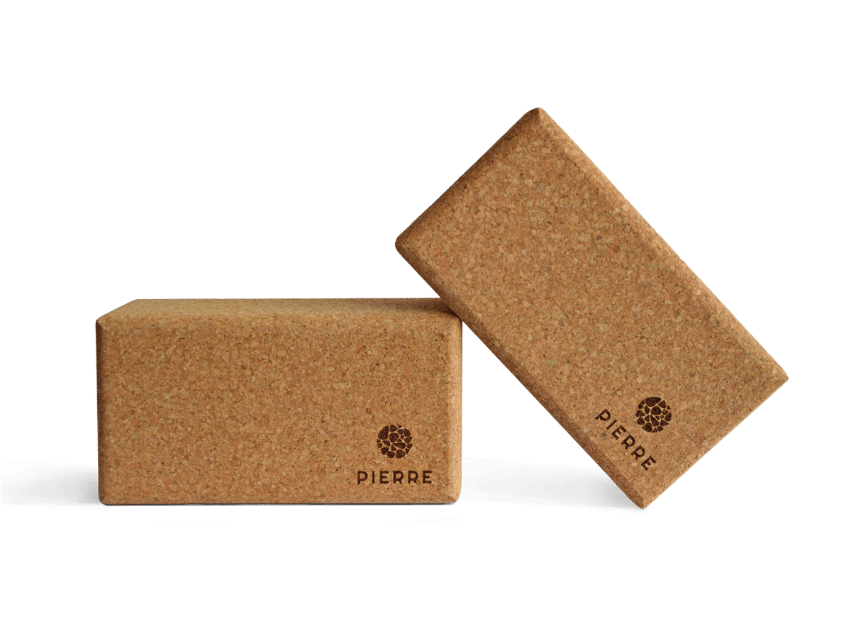 Natural Sustainable PIERRE Cork Yoga Blocks