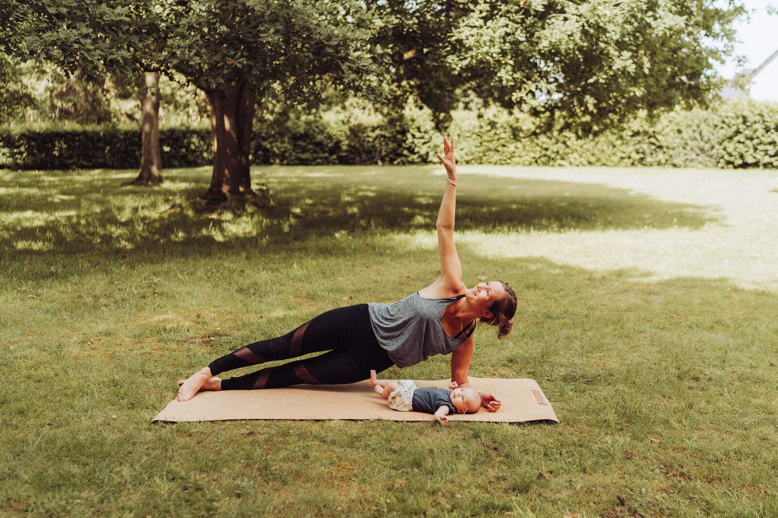 Woman and Baby on PIERRE Cork Mat