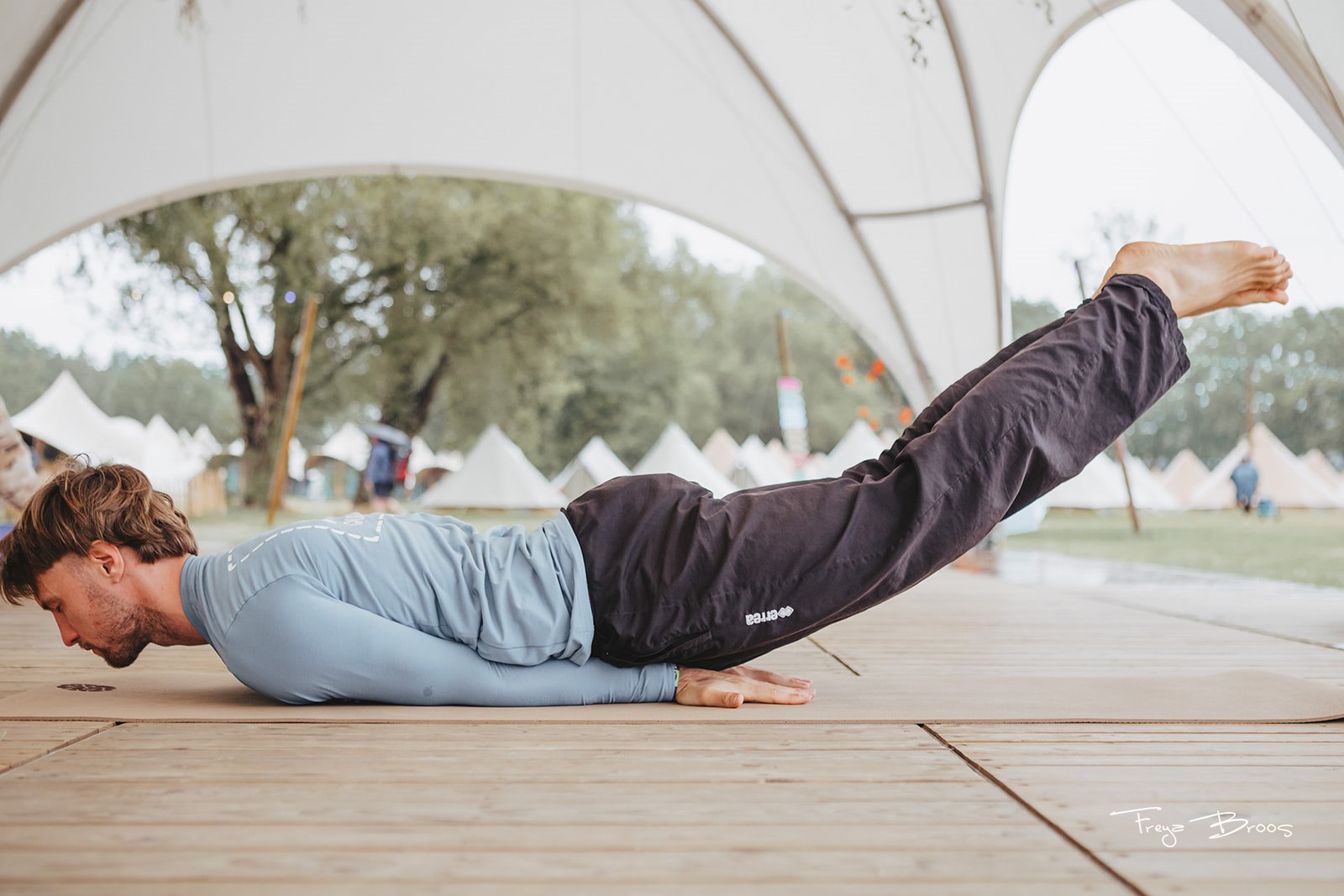 Festival Dome Locust Pose Tipi Background