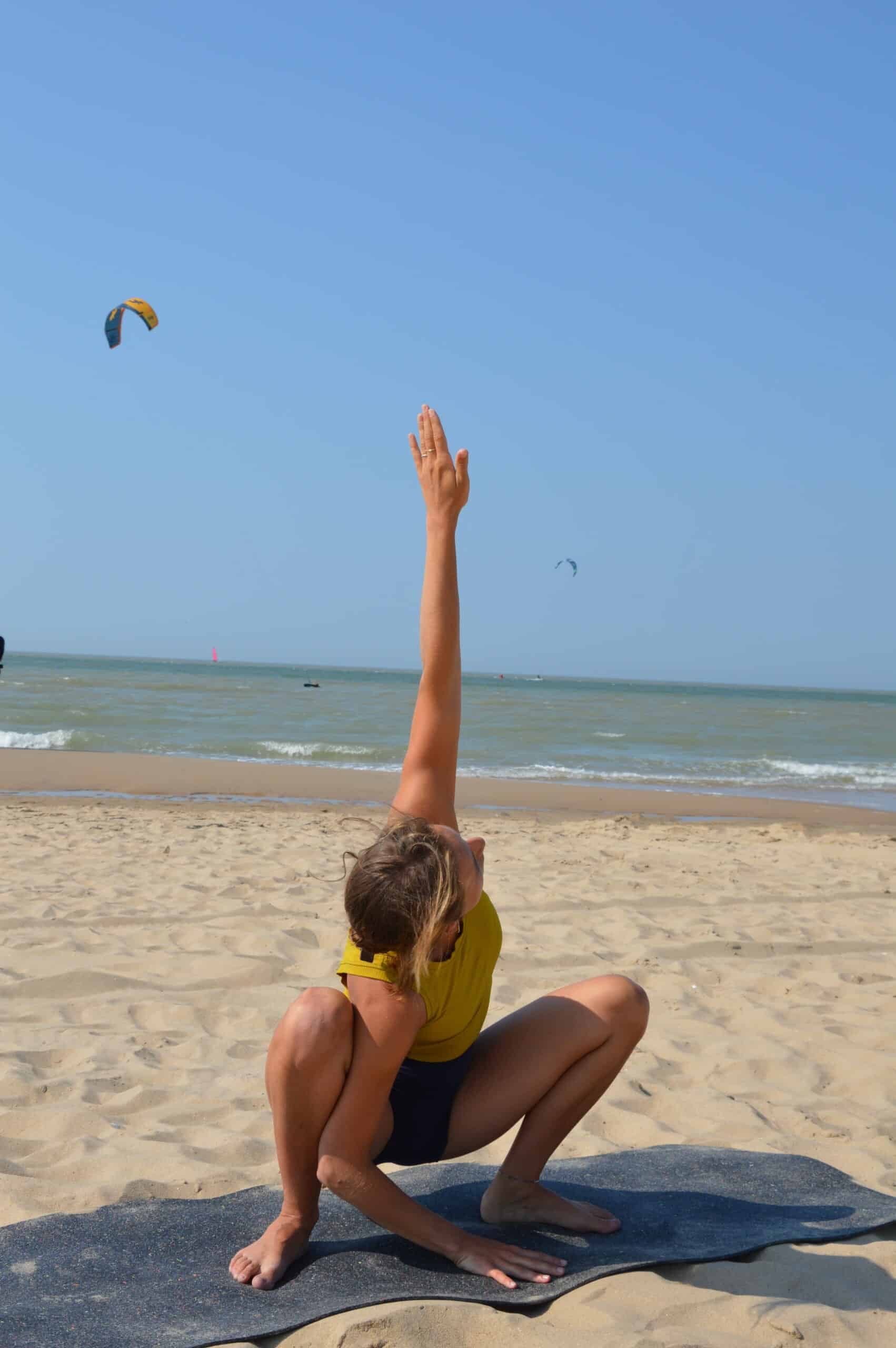Woman Practicing Yoga on PIERRE Mat