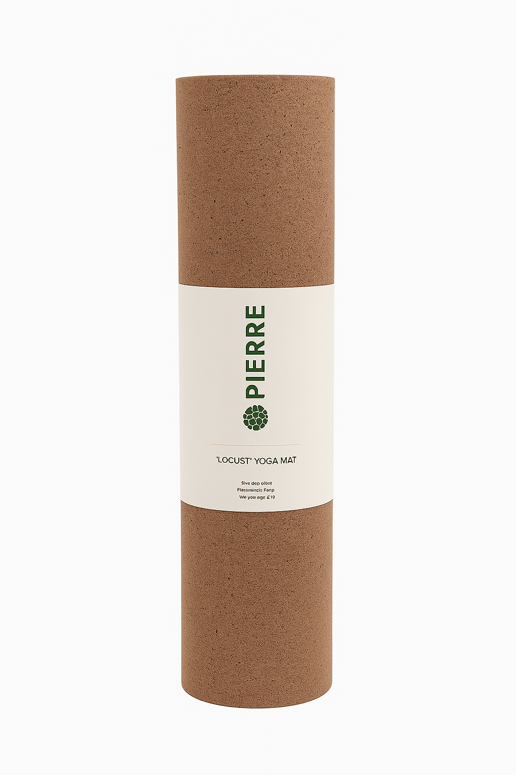 Rolled PIERRE Locust Cork Yoga Mat