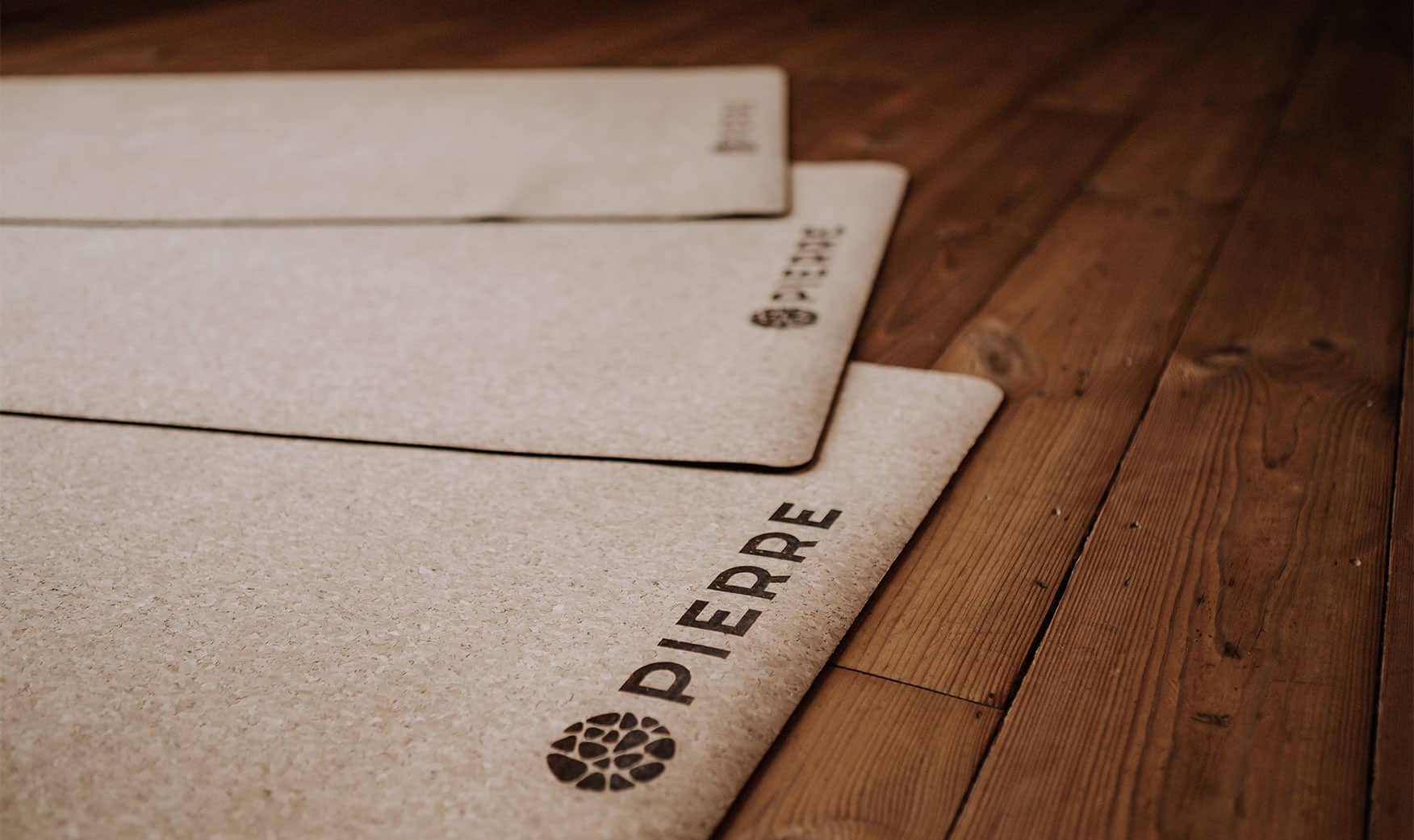 Branded Cork Yoga Mats By PIERRE