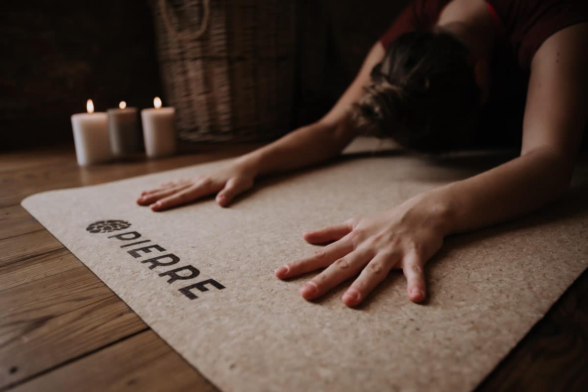 Yoga Practice On PIERRE Cork Mat