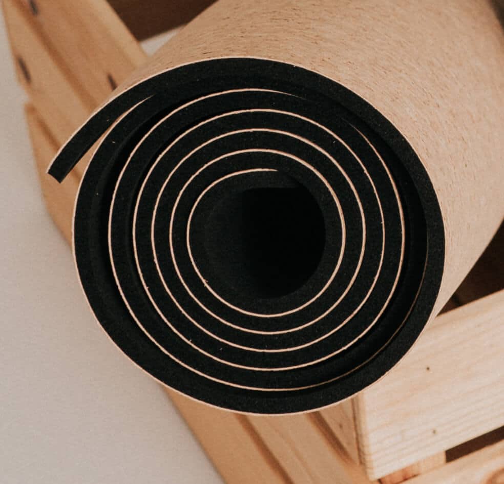 Rolled PIERRE Cork Yoga Mat