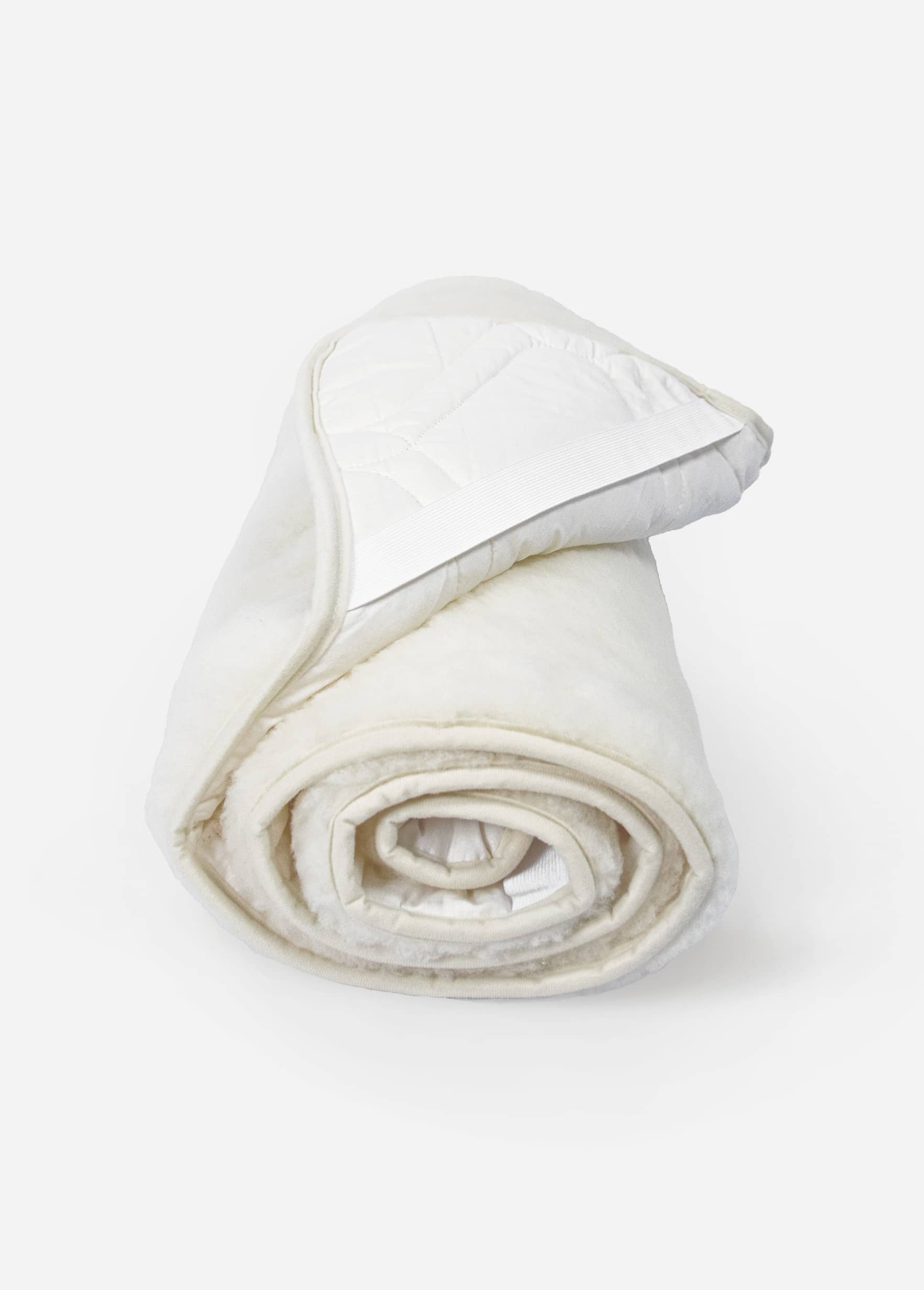 Rolled White Wool Yoga Mat PIERRE