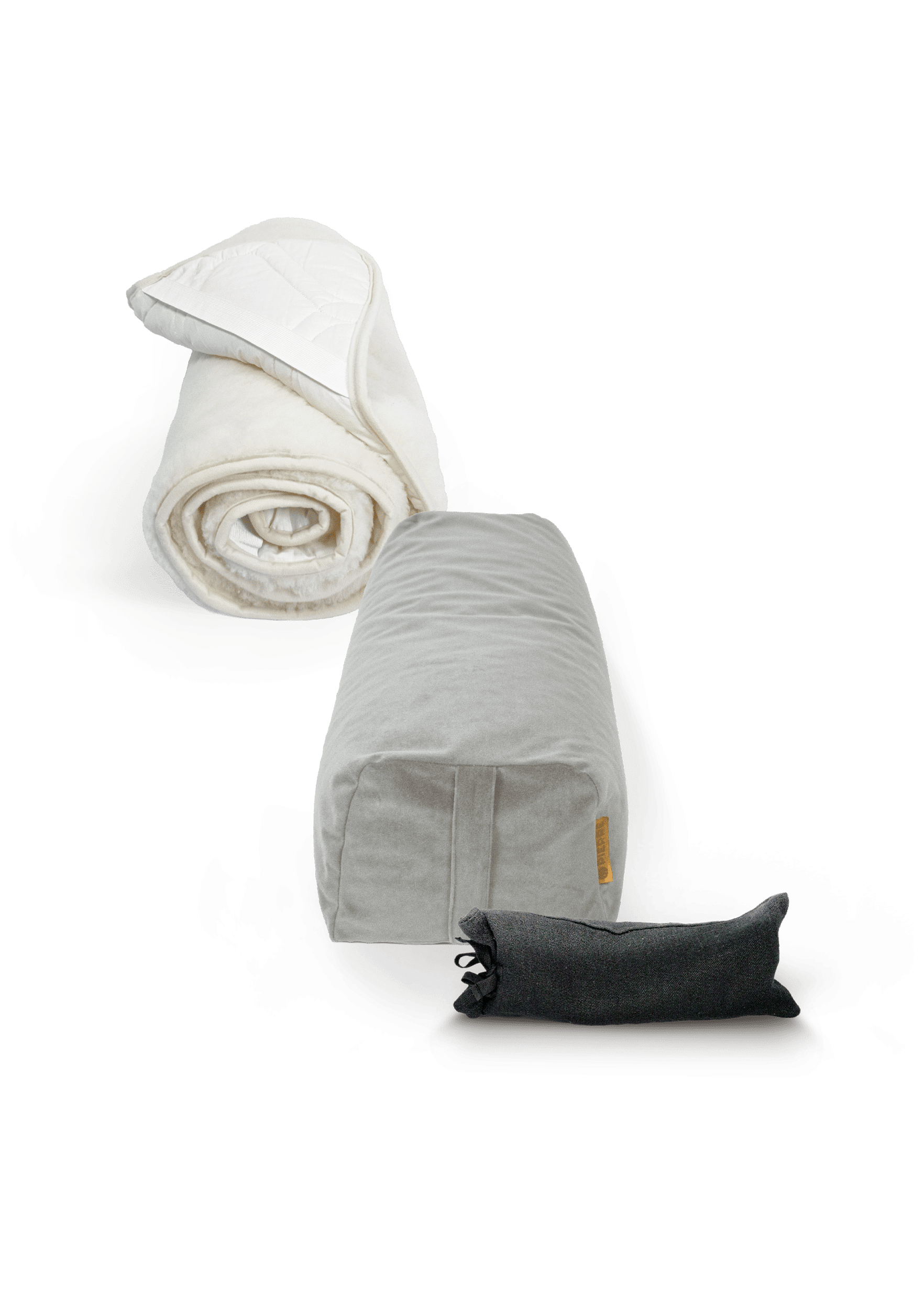 PIERRE Wool Mat Bolster and Eye Pillow