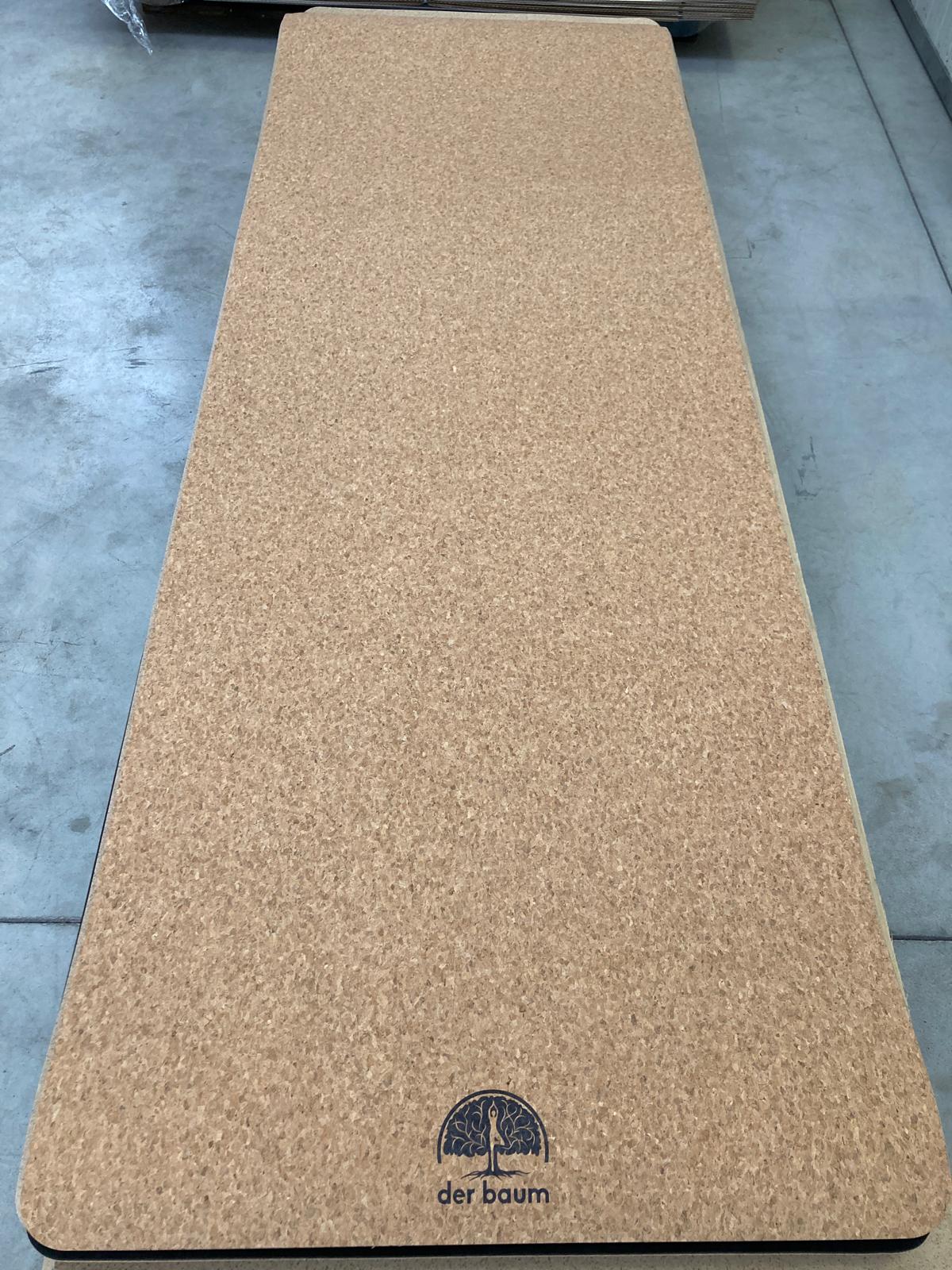 Natural Cork Yoga Mat With Der Baum Logo