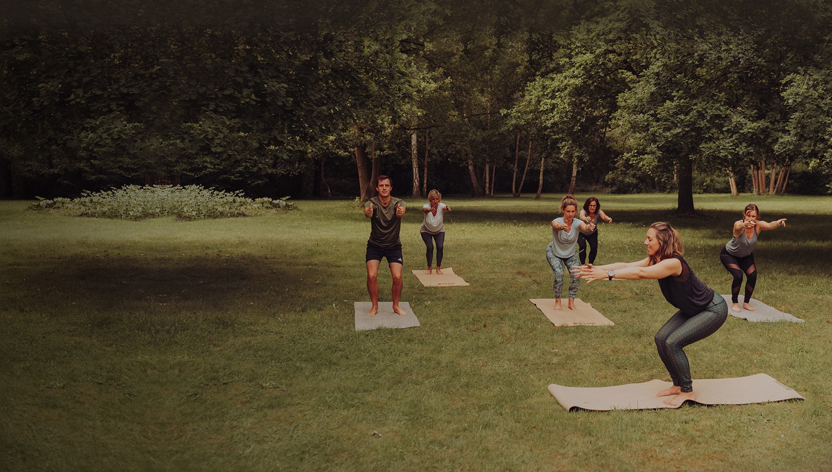 Group Yoga Class On PIERRE Mats