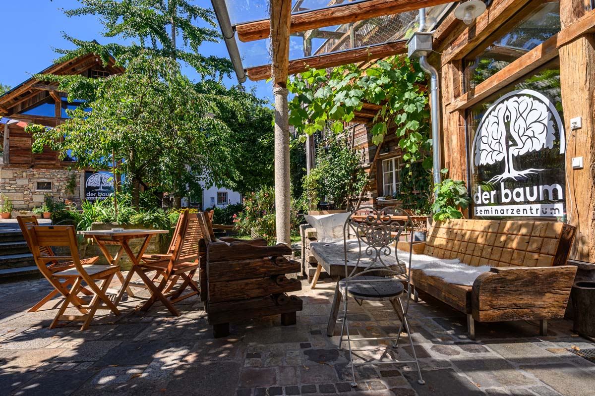 Outdoor Patio At Der Baum Yoga Center