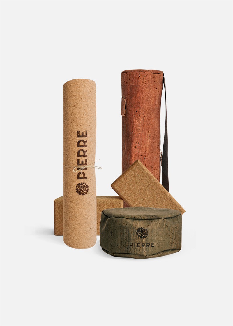 PIERRE Sustainable Cork Yoga Kit