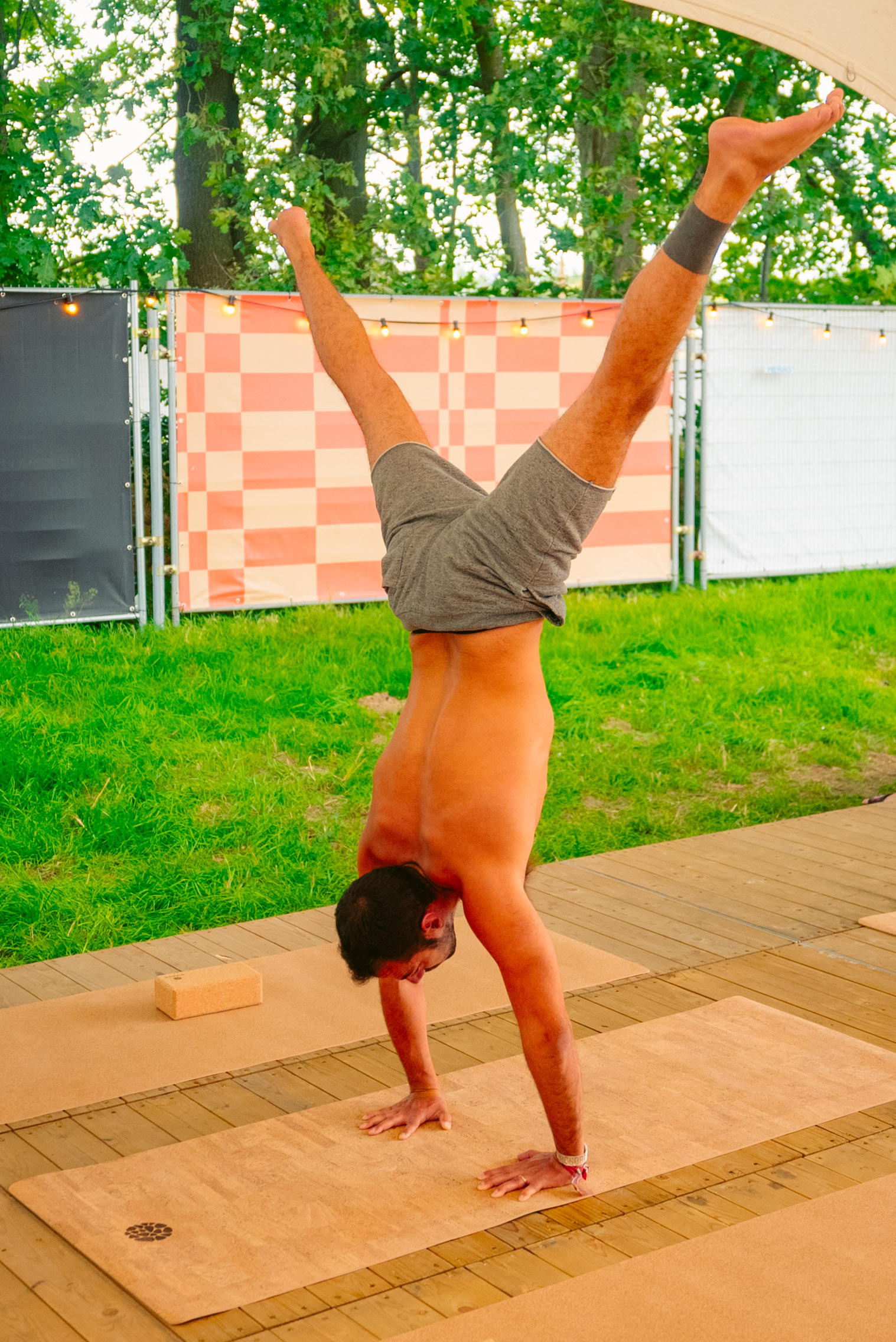 Rock Werchter Handstand Shirtless Lawn