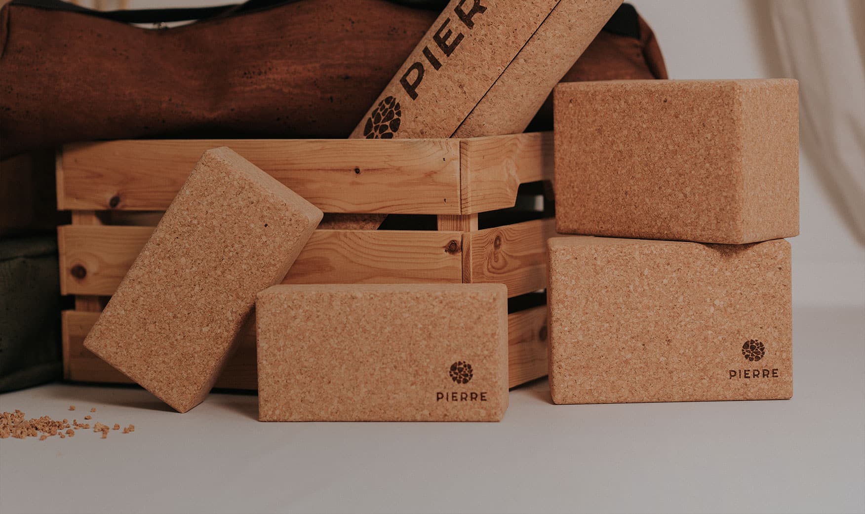 PIERRE Sustainable Cork Yoga Blocks
