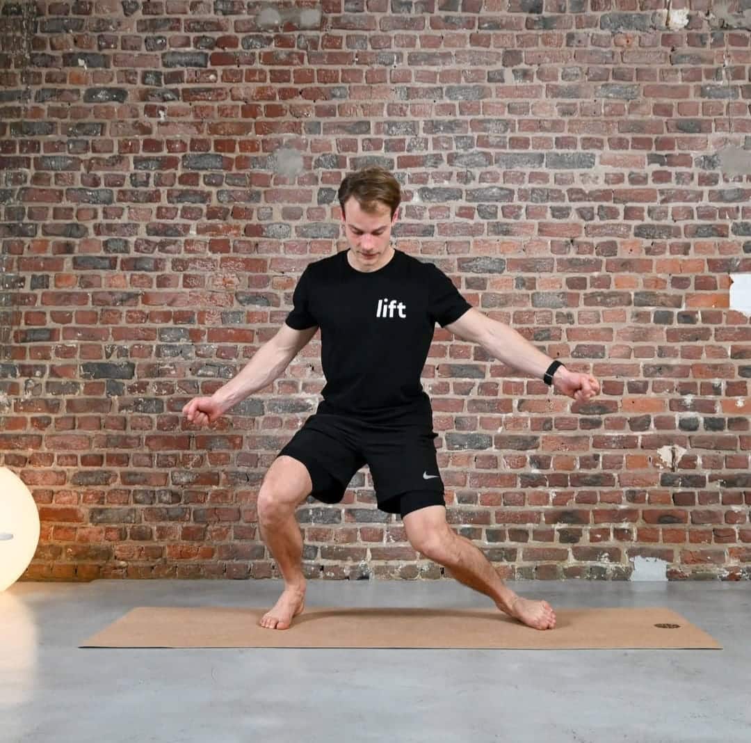 Man Stretching On PIERRE Cork Mat
