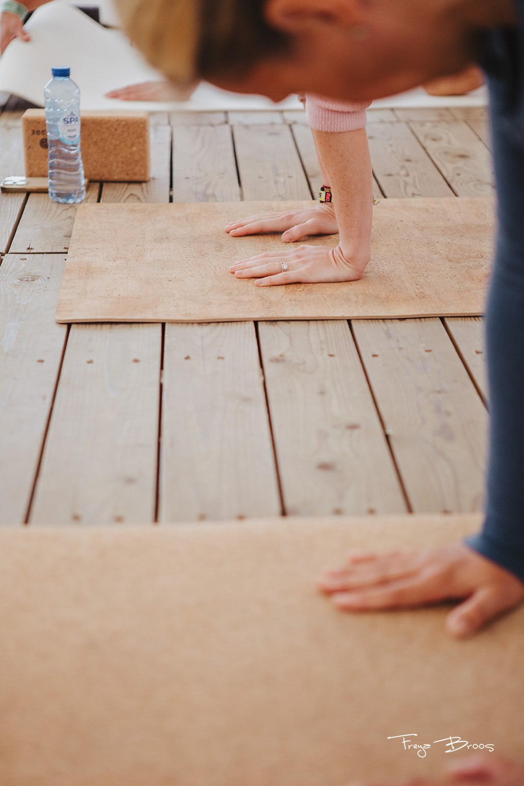 Festival Dome Hands Cork Mat Close