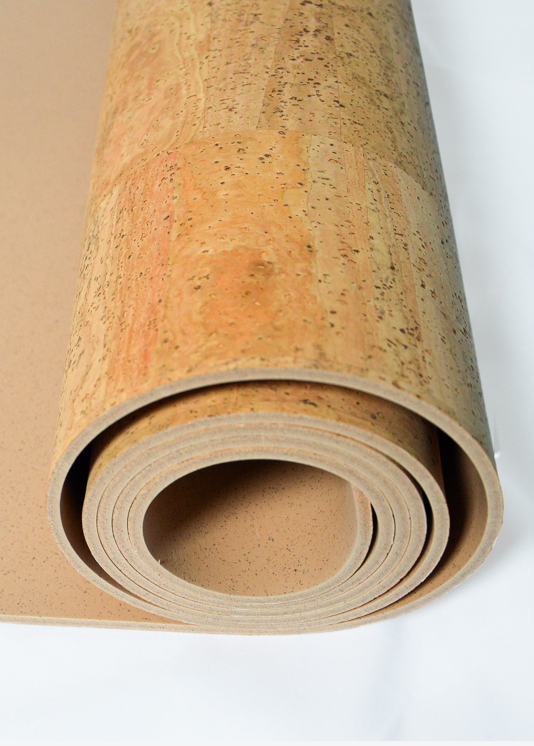 Rolled PIERRE Natural Cork Yoga Mat