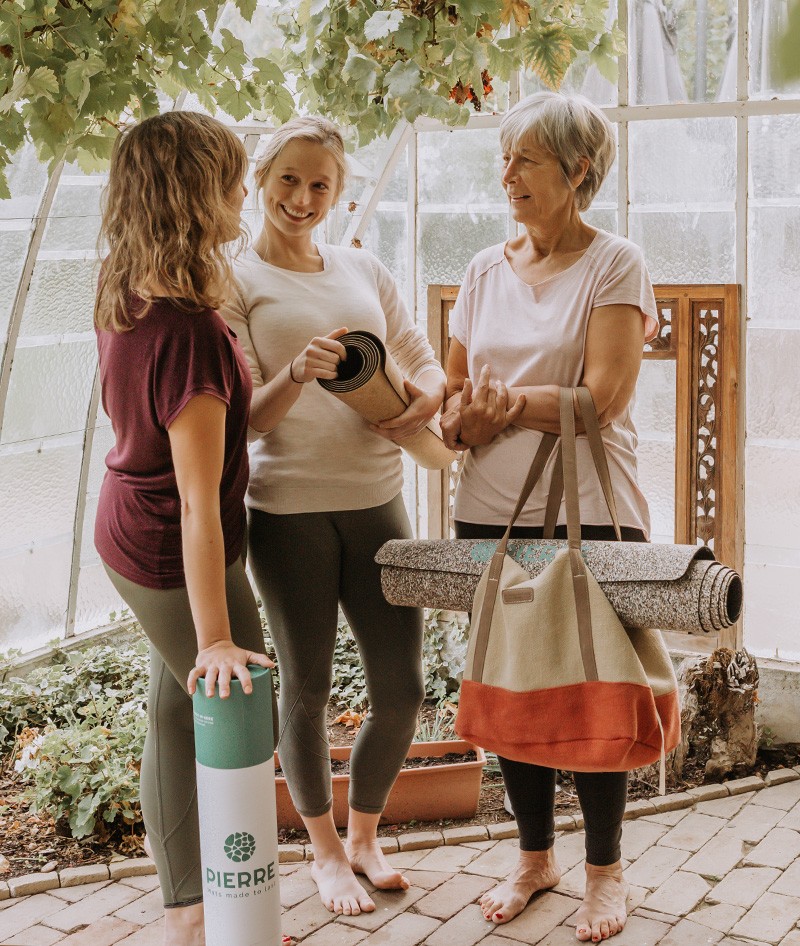 Three Smiling Women With PIERRE Gear