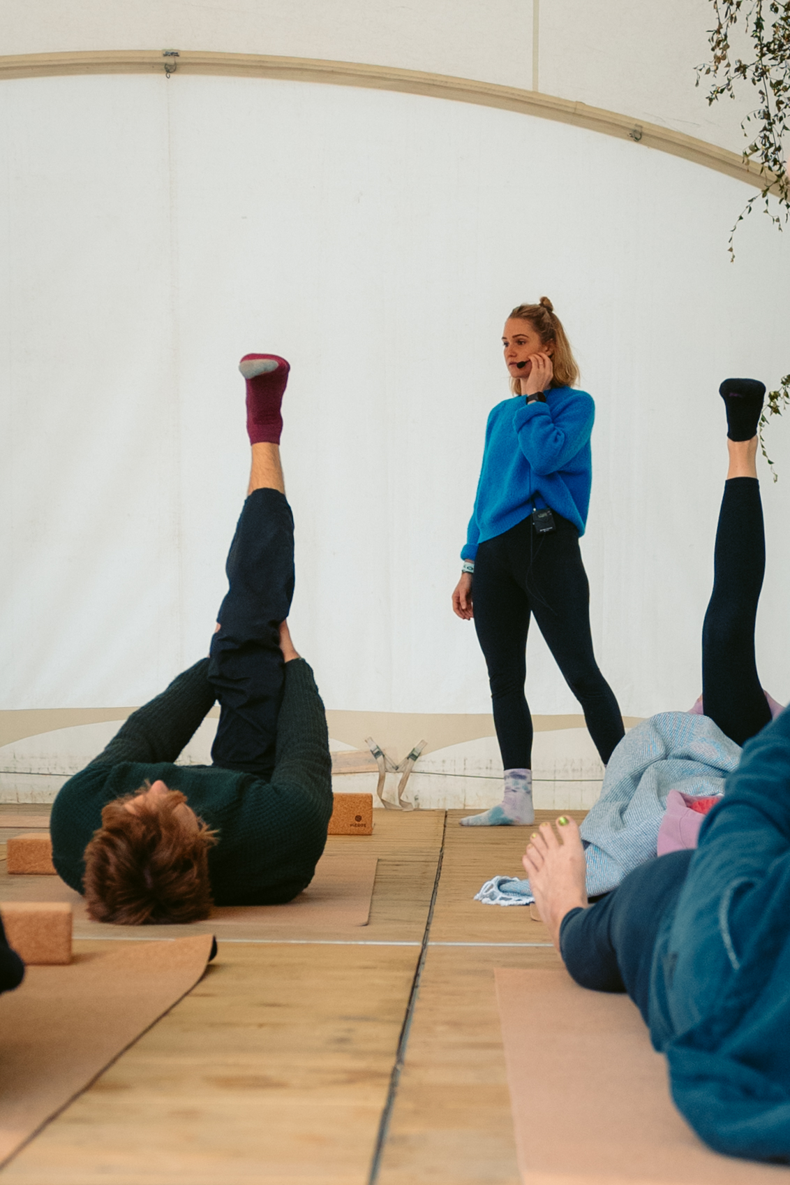 Rock Werchter Shoulder Stand Teacher Watching
