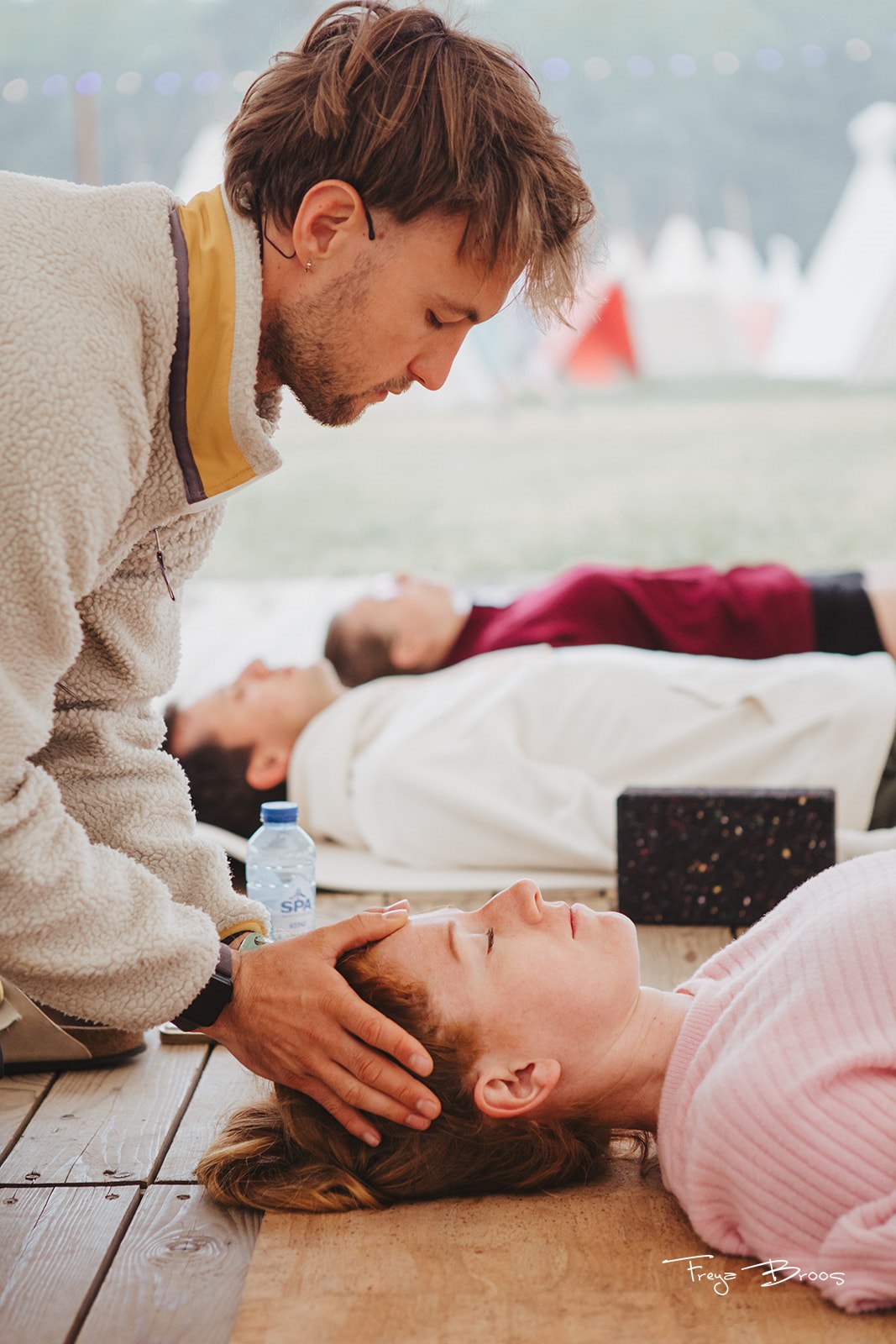 Festival Dome Teacher Head Massage Savasana