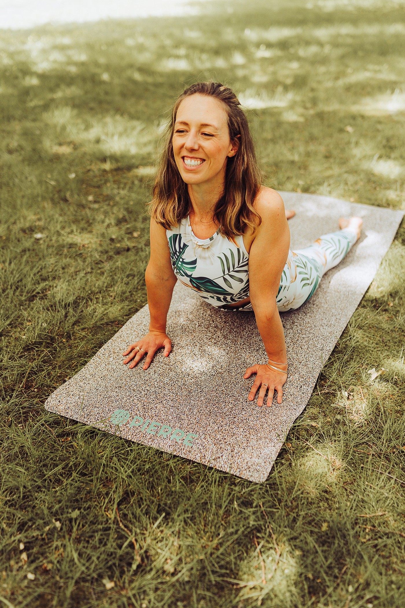 Cobra Yoga Pose on PIERRE Mat