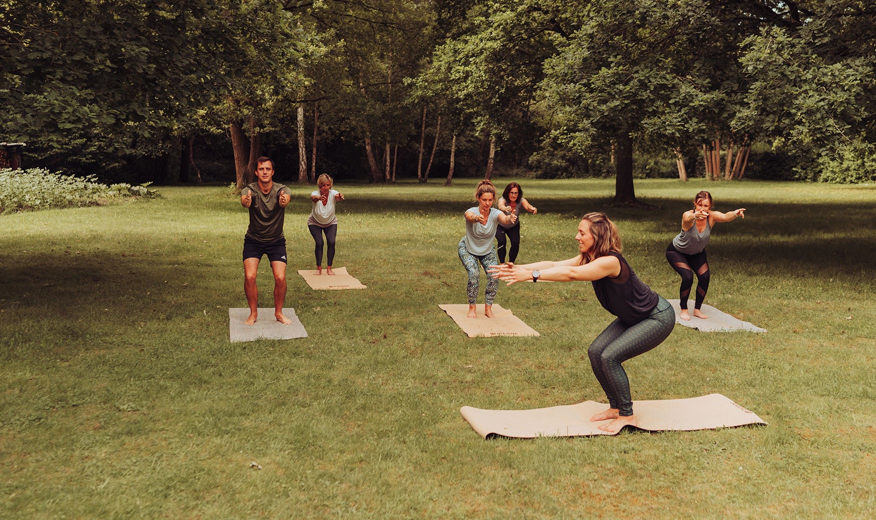 Outdoor Yoga Class With PIERRE Mats