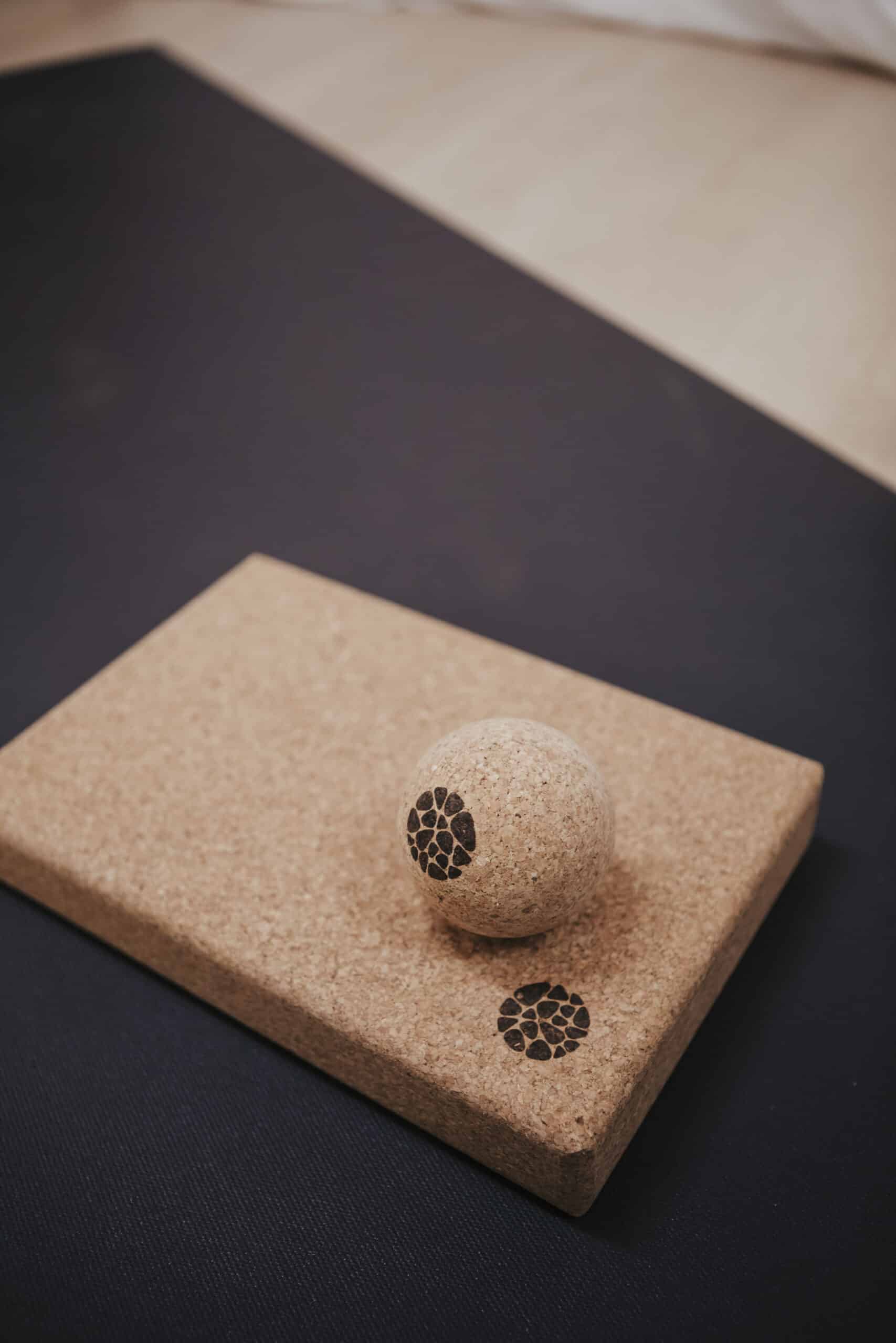 PIERRE Cork Yoga Block And Ball