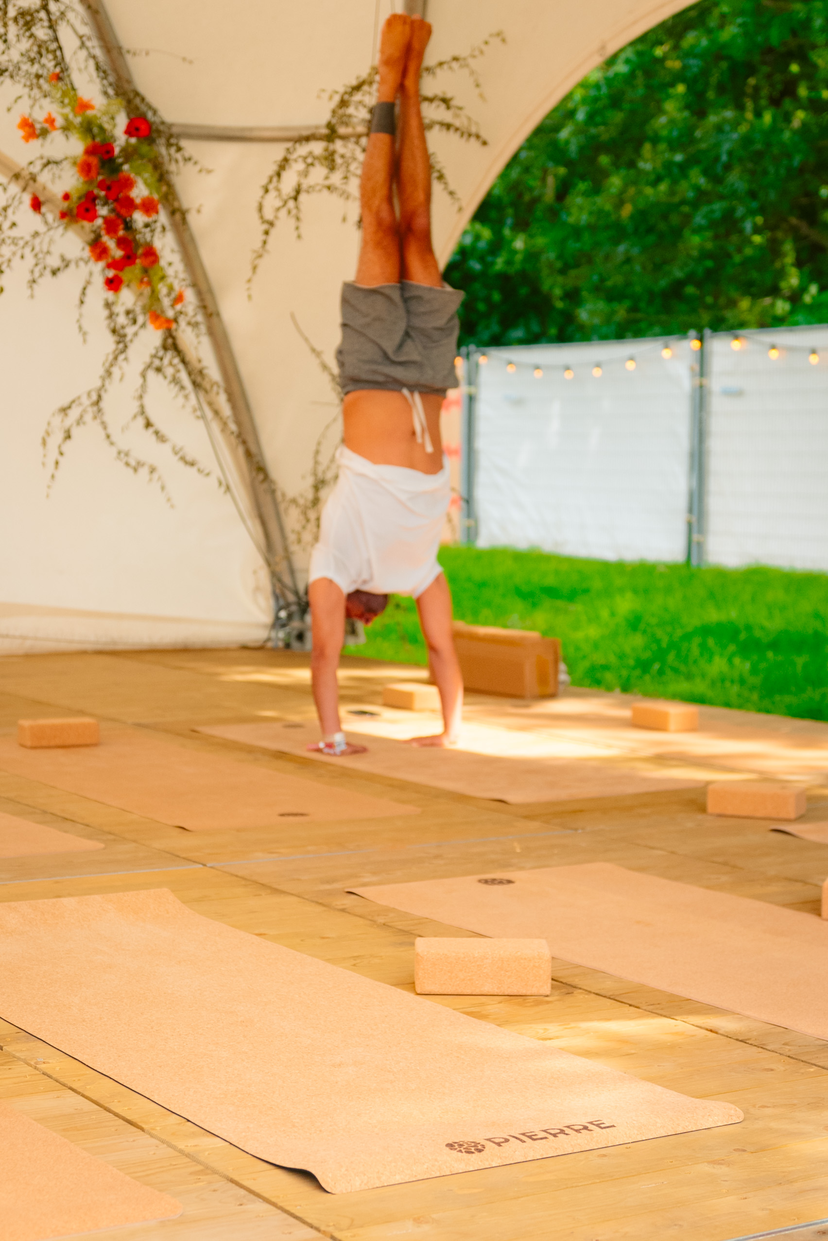 Rock Werchter Handstand Tent Pole Grass