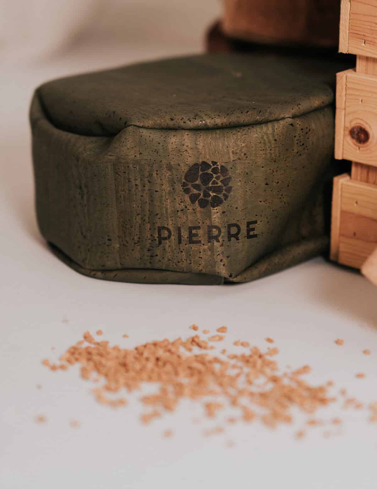 PIERRE Olive Green Cork Cushion