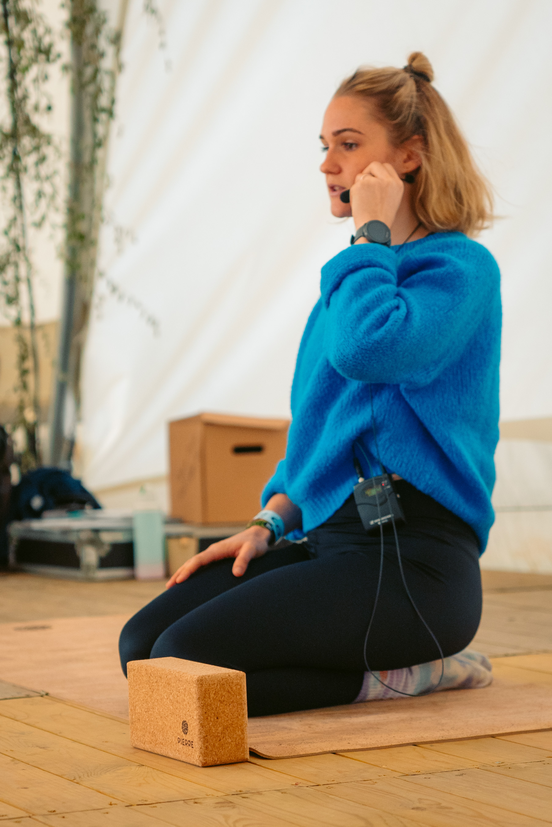Rock Werchter Teacher Blue Seated Block