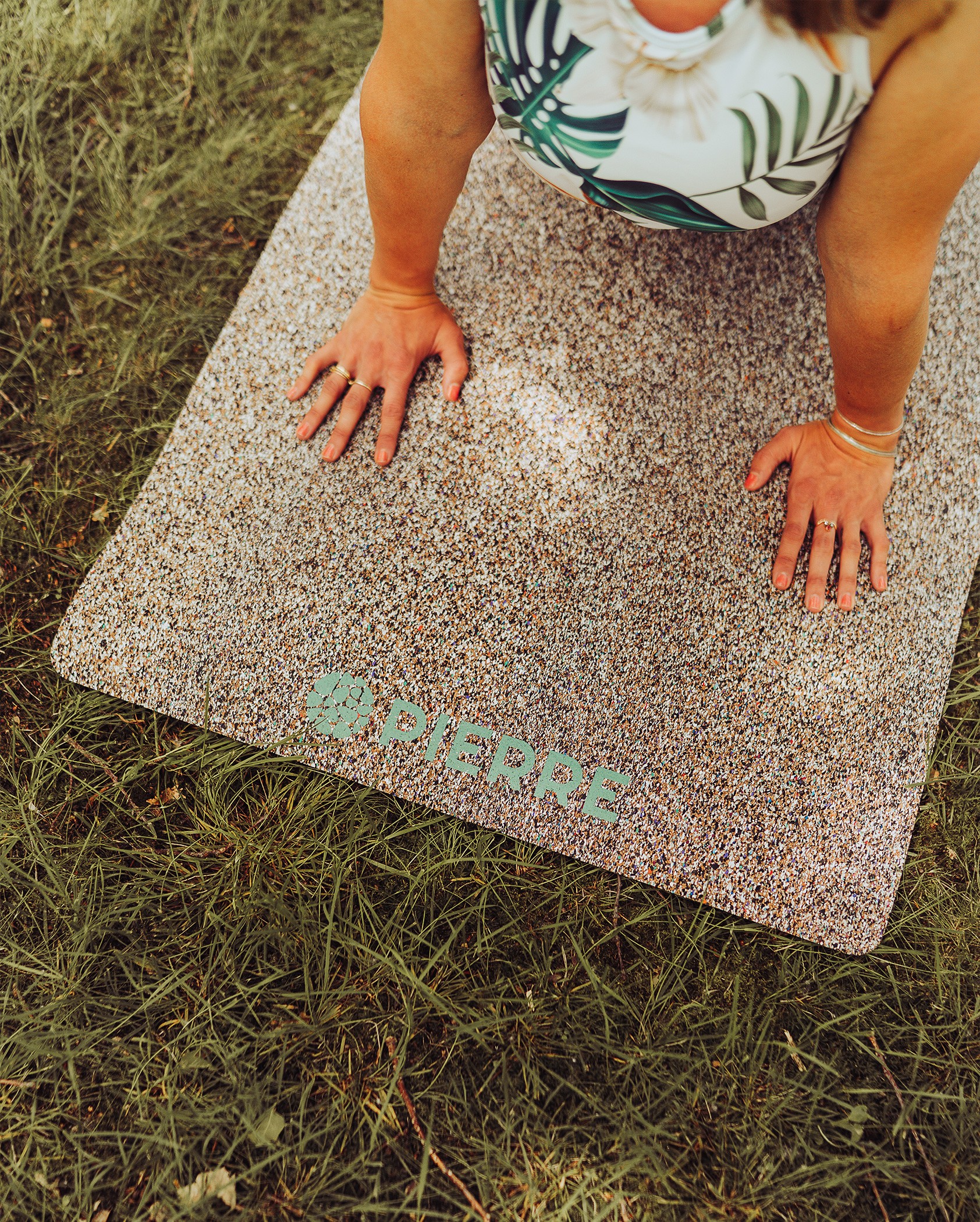 Yoga Practice On Recycled PIERRE Mat