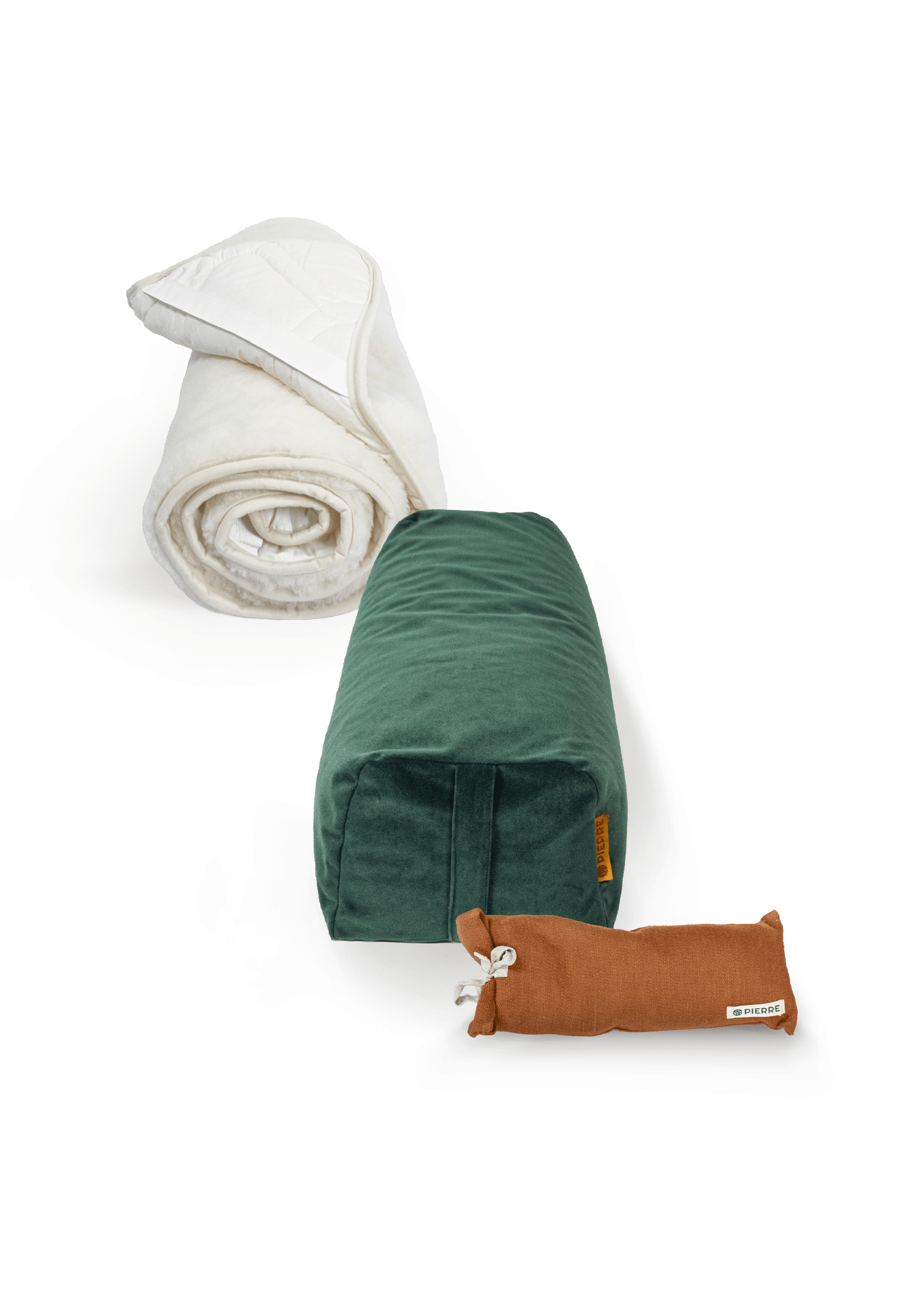 PIERRE Wool Mat Bolster And Eye Pillow