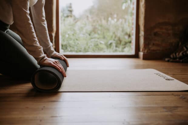 Rolling Up A PIERRE Cork Yoga Mat