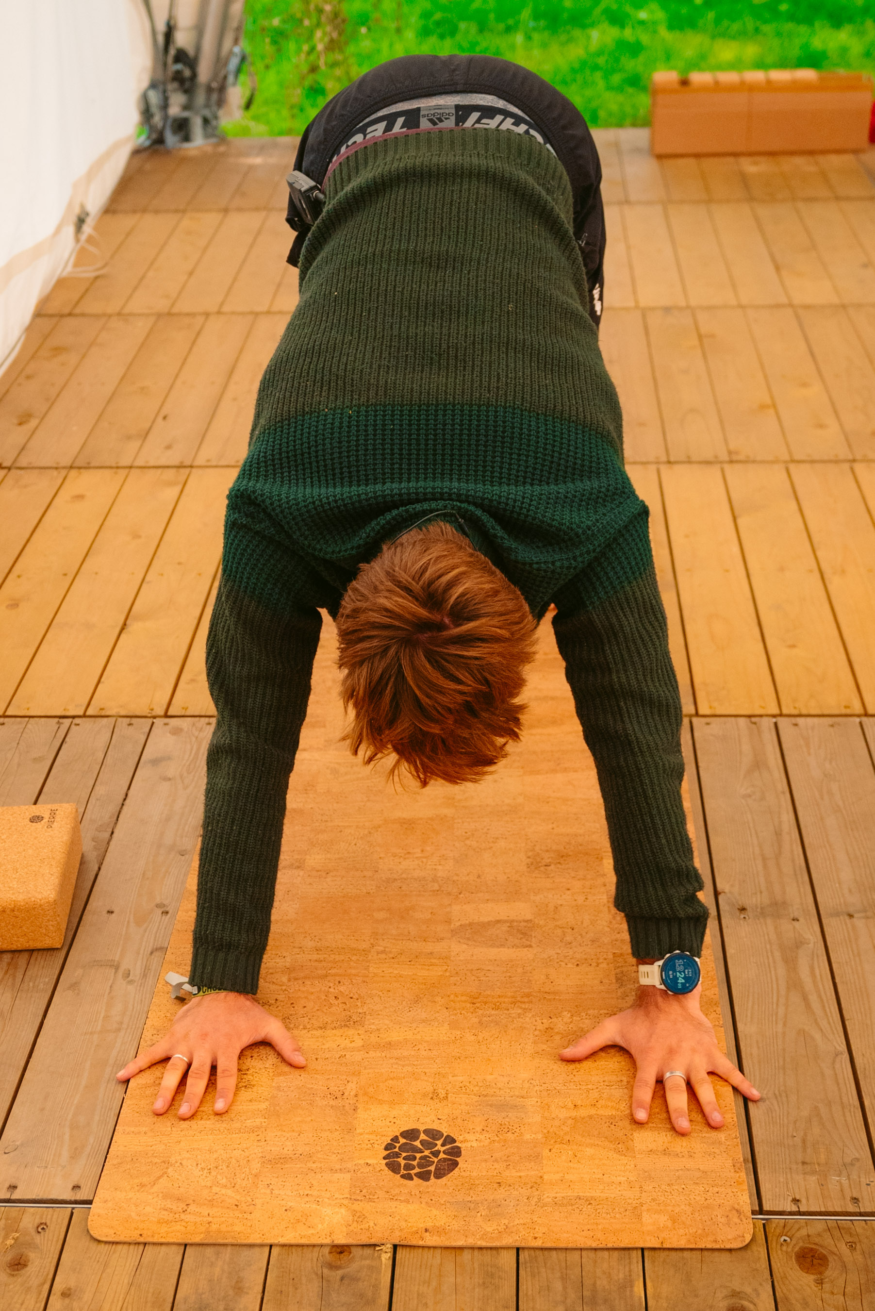 Rock Werchter Downward Dog Overhead View