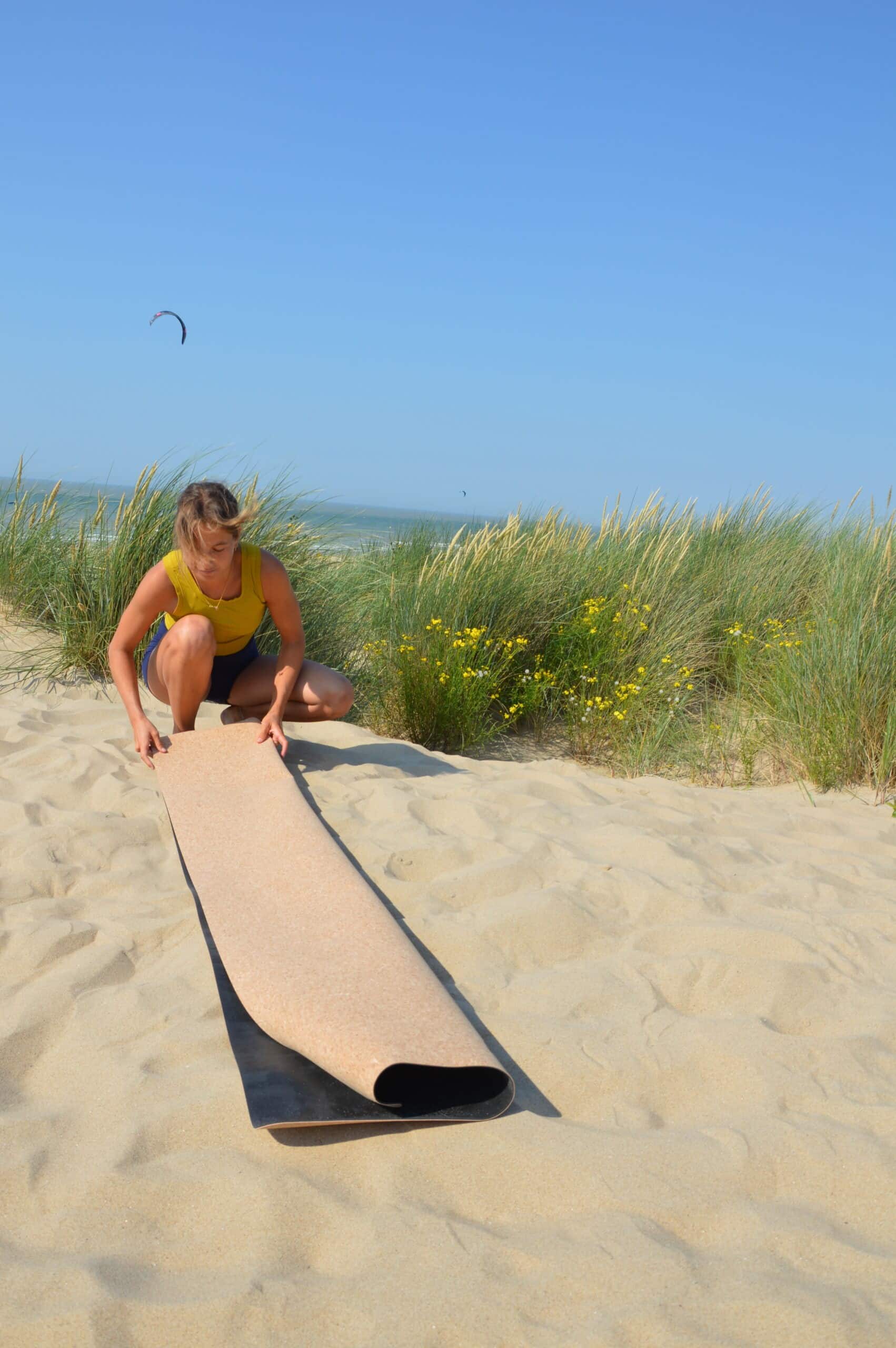 Unrolling PIERRE Cork Yoga Mat