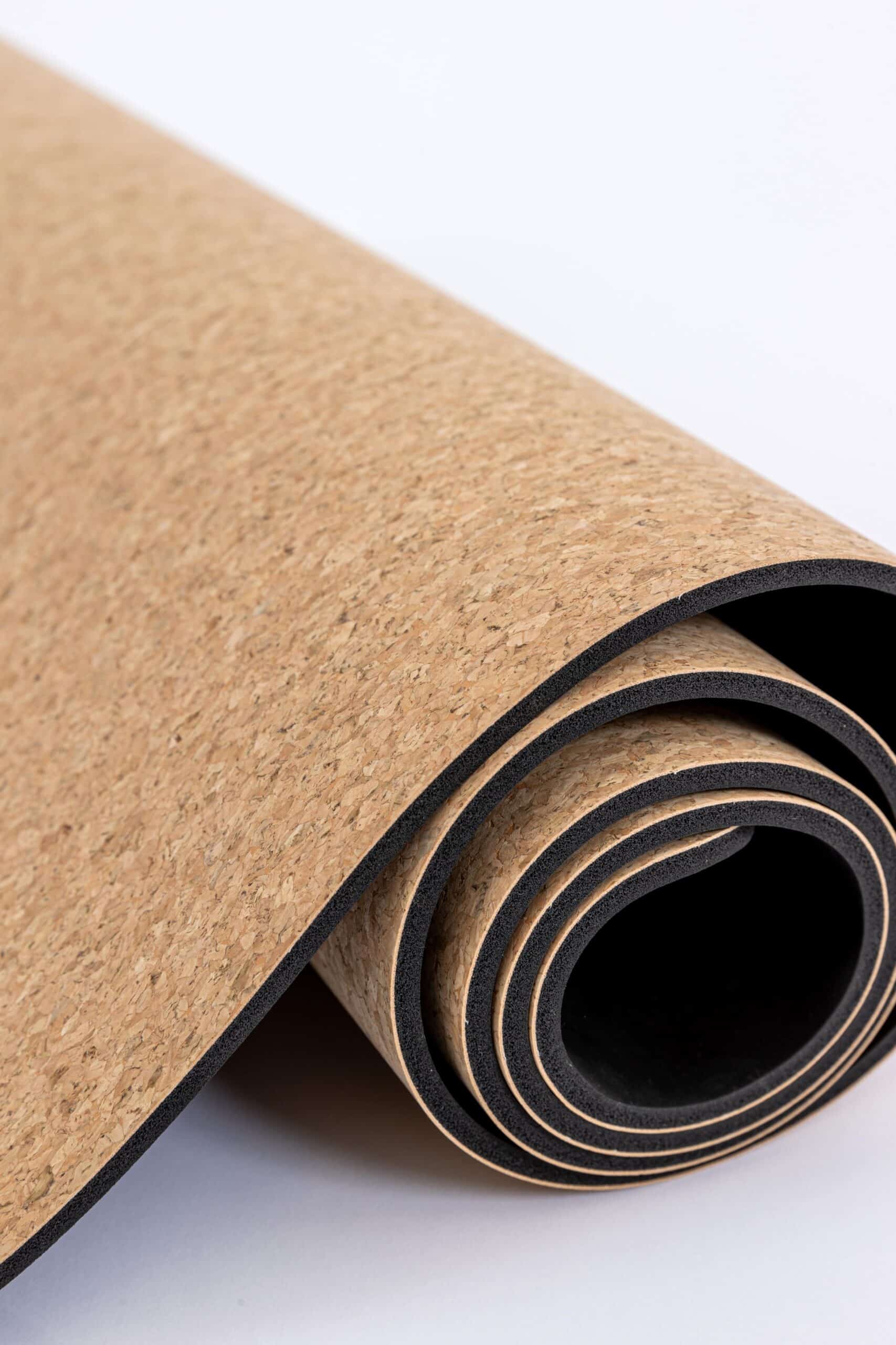 Rolled Natural Cork Yoga Mat PIERRE